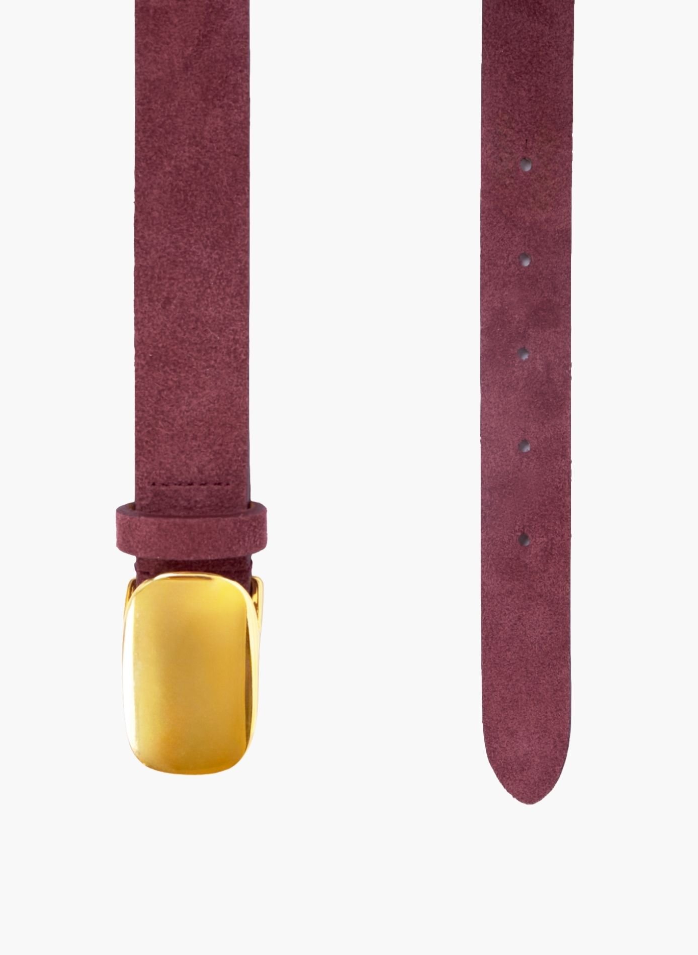 Ceinture gaïa cuir daim JULES & JENN Rouge