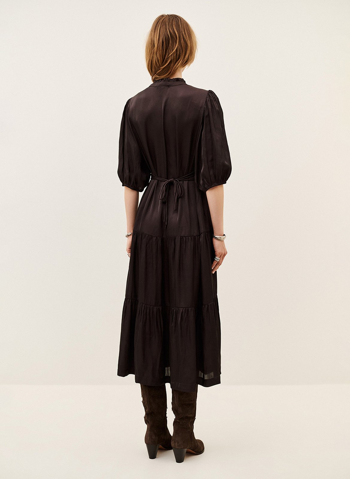 Robe plissée col v cleli | Violet BA&SH Femme