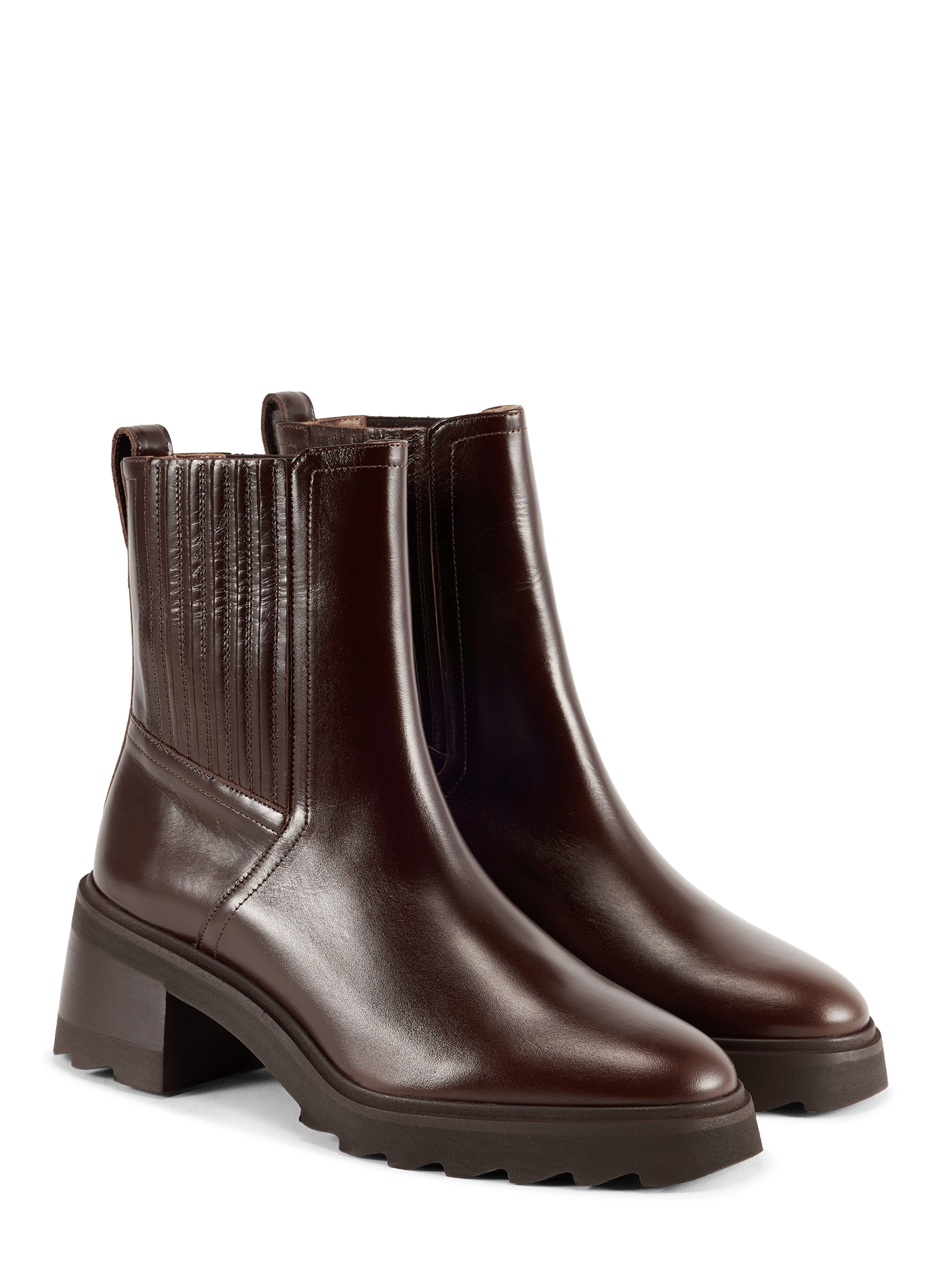 Bottine Lison à talons en cuir BOBBIES Marron