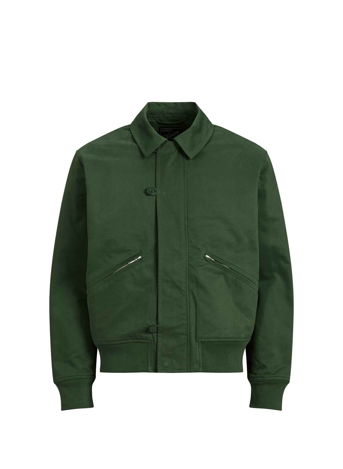 Weite Jeansjacke THINKING MU Grun