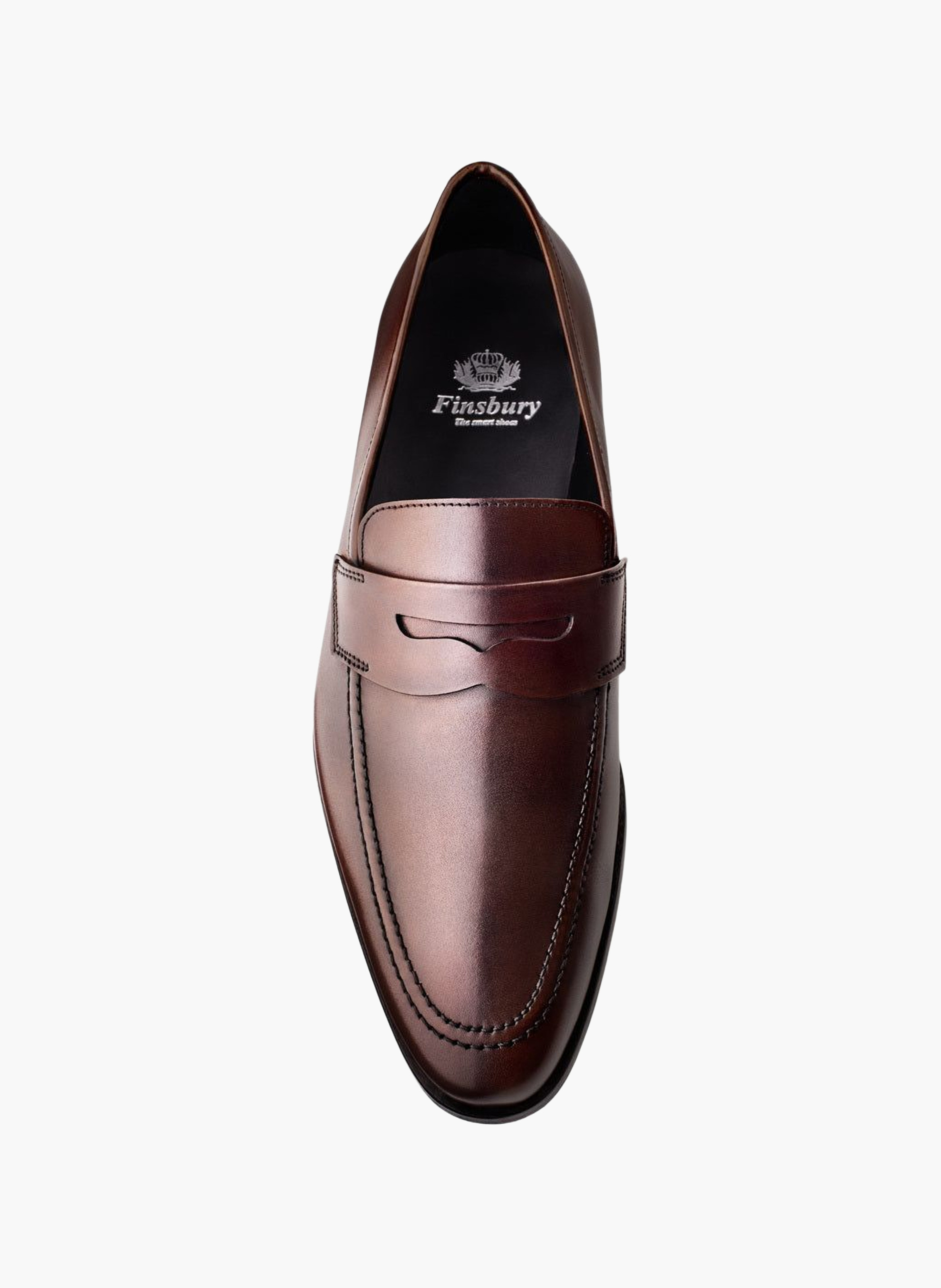 Mocassin cuir luton FINSBURY Marron