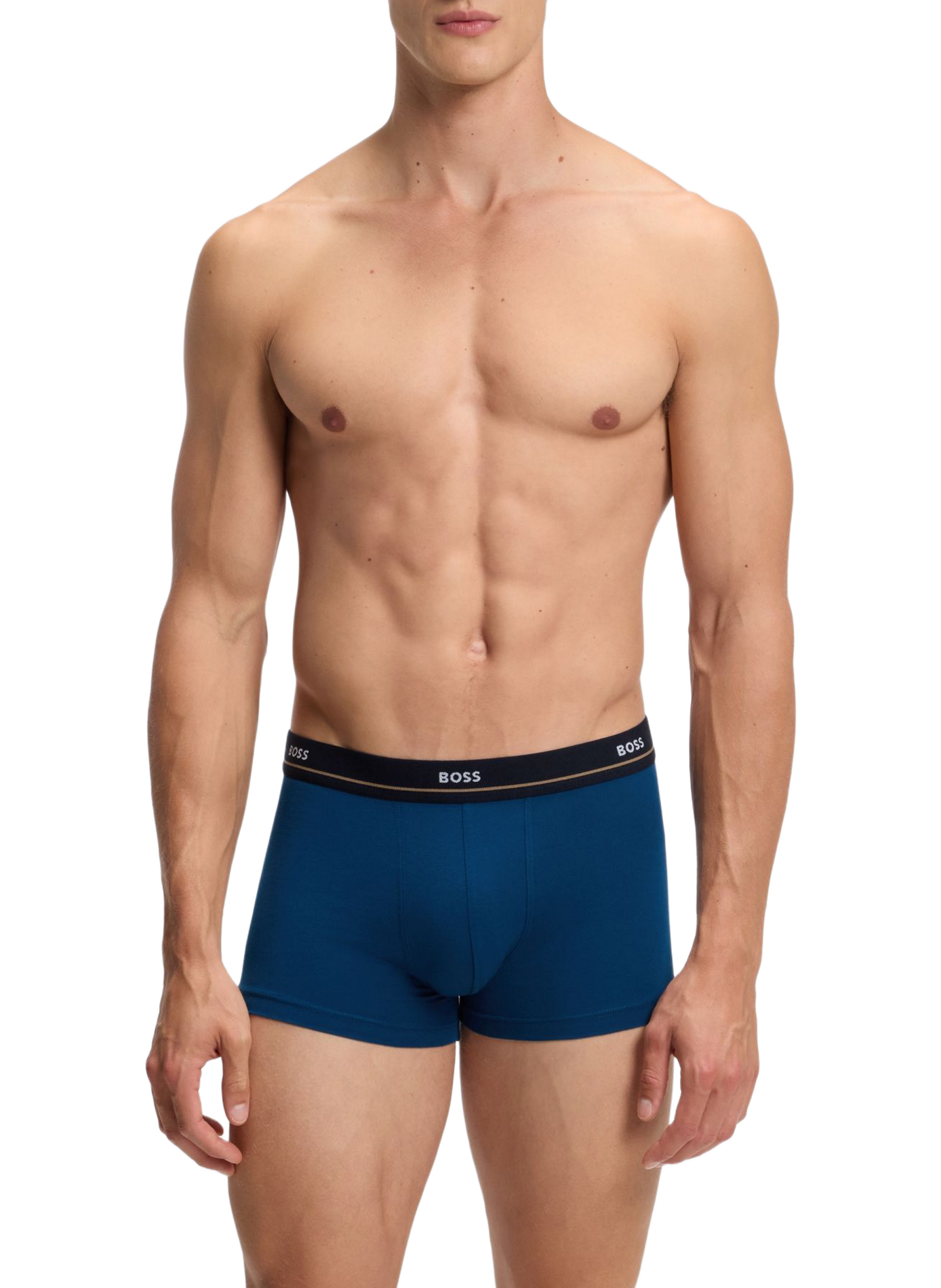 Lot de 5 boxers unis en coton mélangé BOSS Multicolore