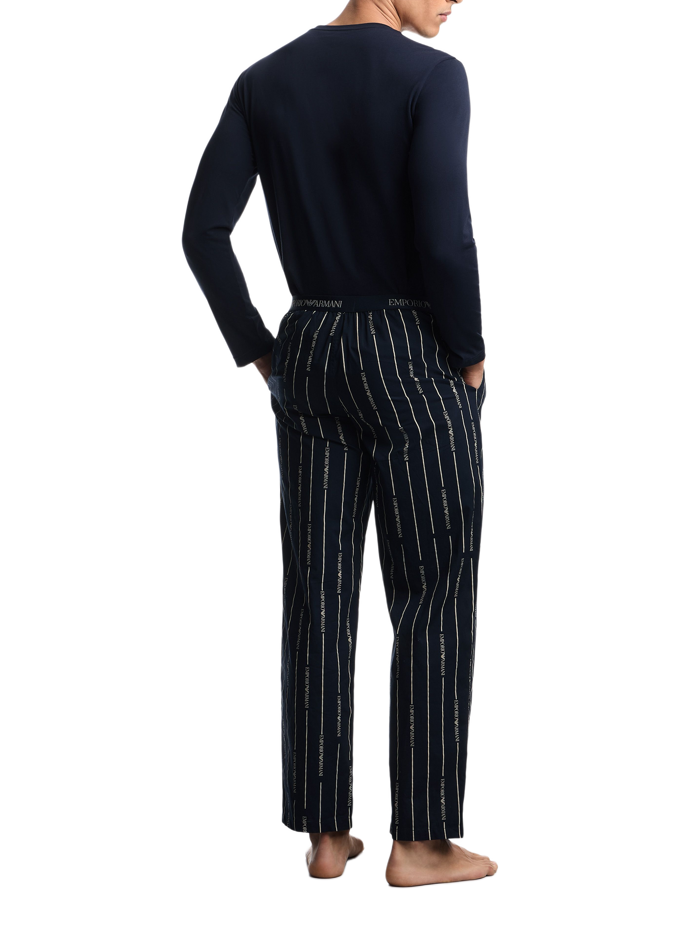 Lange pyjamaset EMPORIO ARMANI Blauw