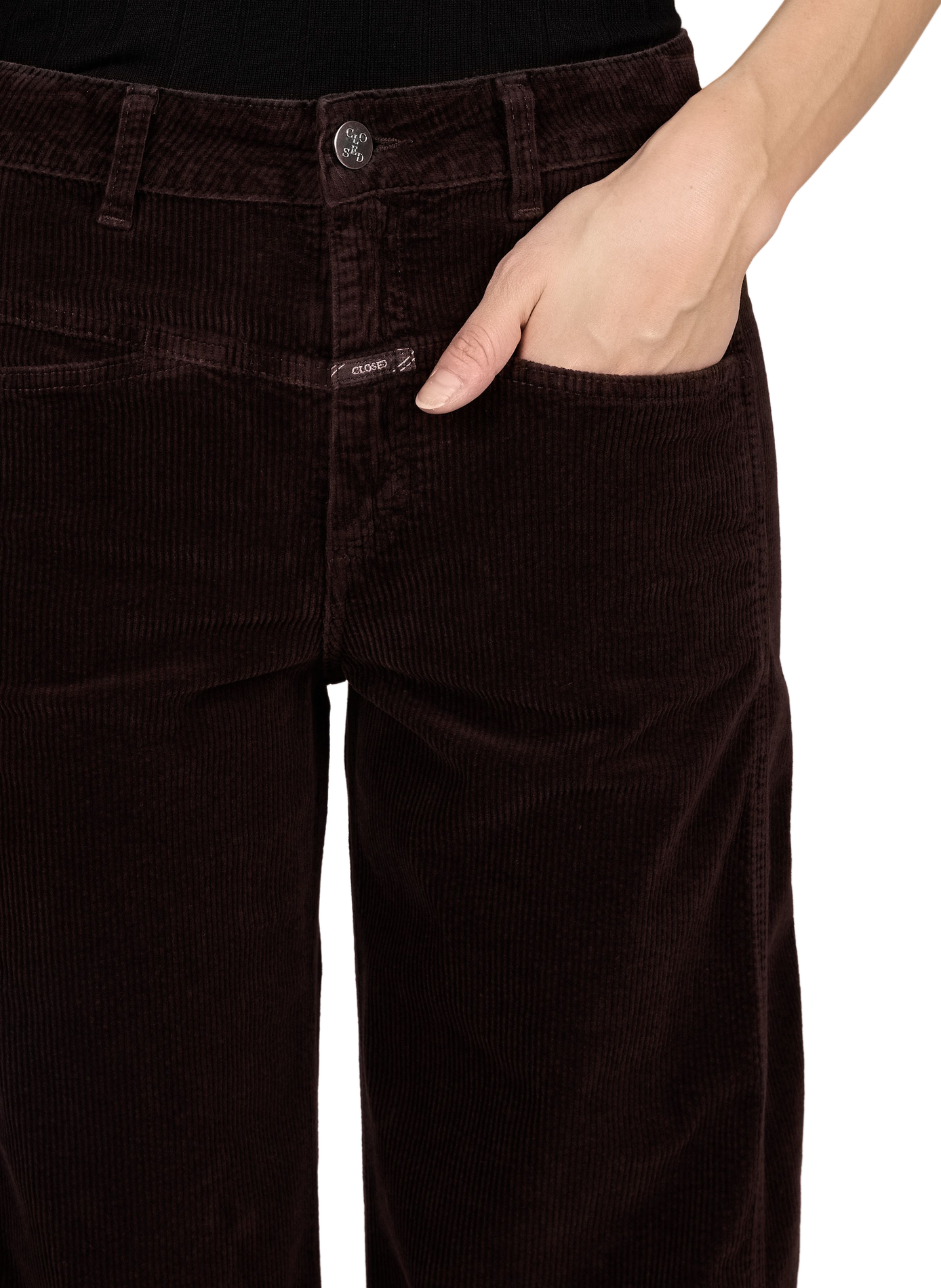Corduroy cotton blend Tori jeans CLOSED Brown