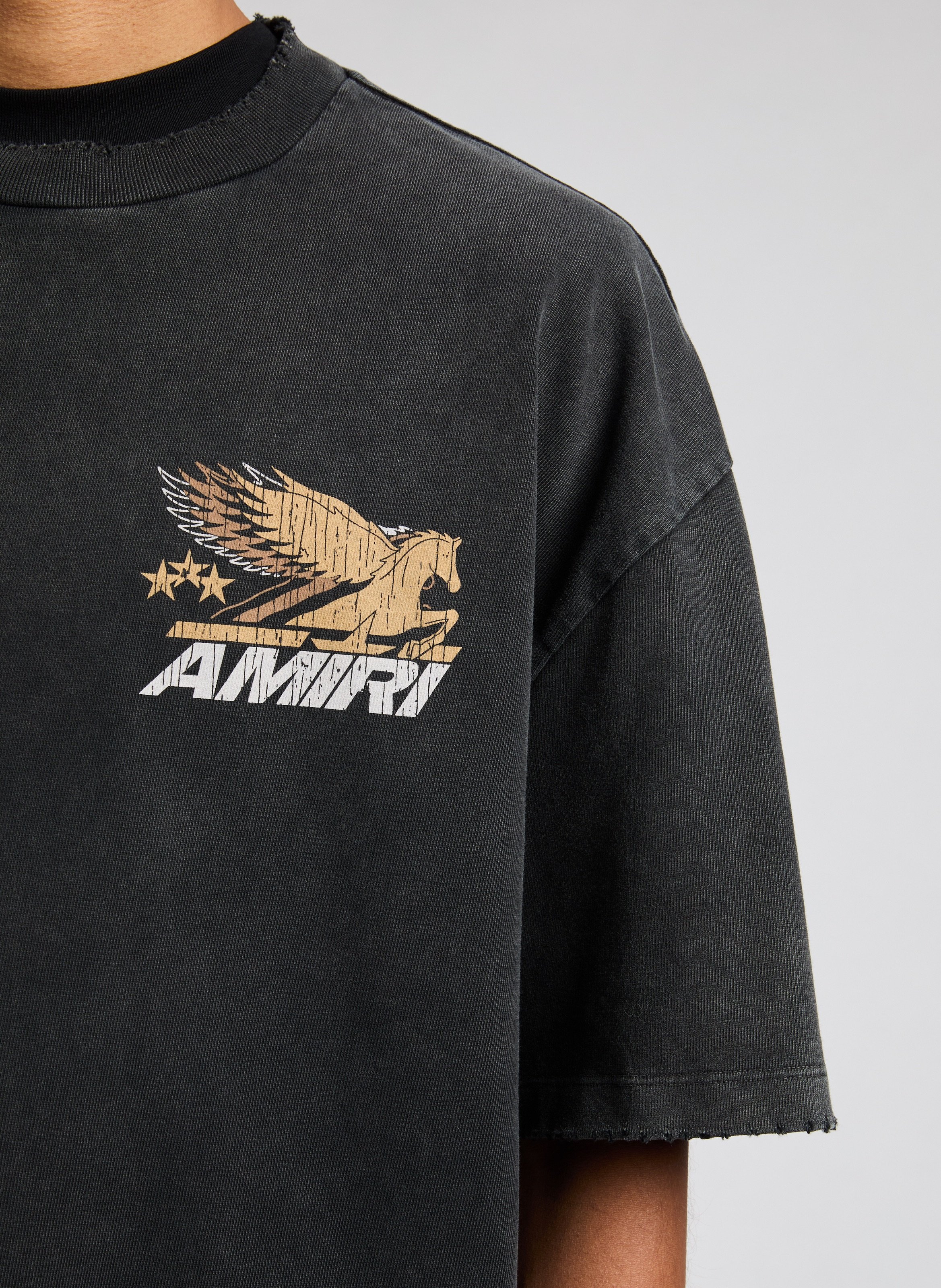 T-shirt Vintage Pegasus AMIRI Noir