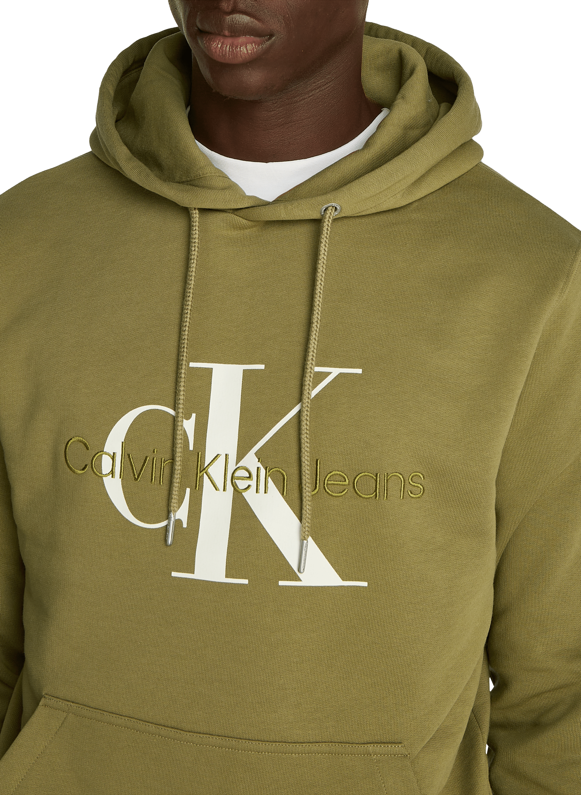 Hoodie en coton CALVIN KLEIN Vert