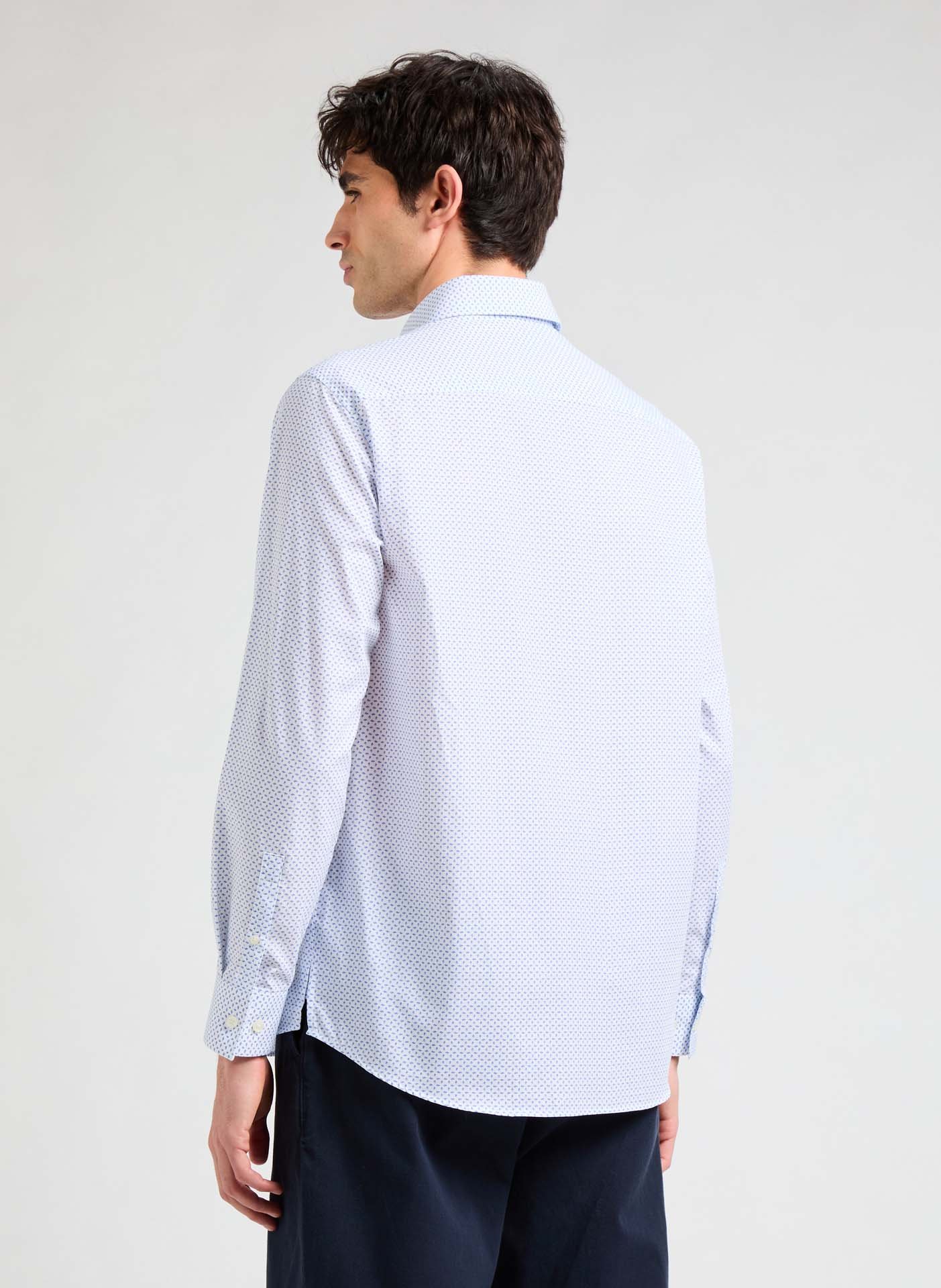 Straight shirt with Fasseti pattern AU PRINTEMPS PARIS Blue