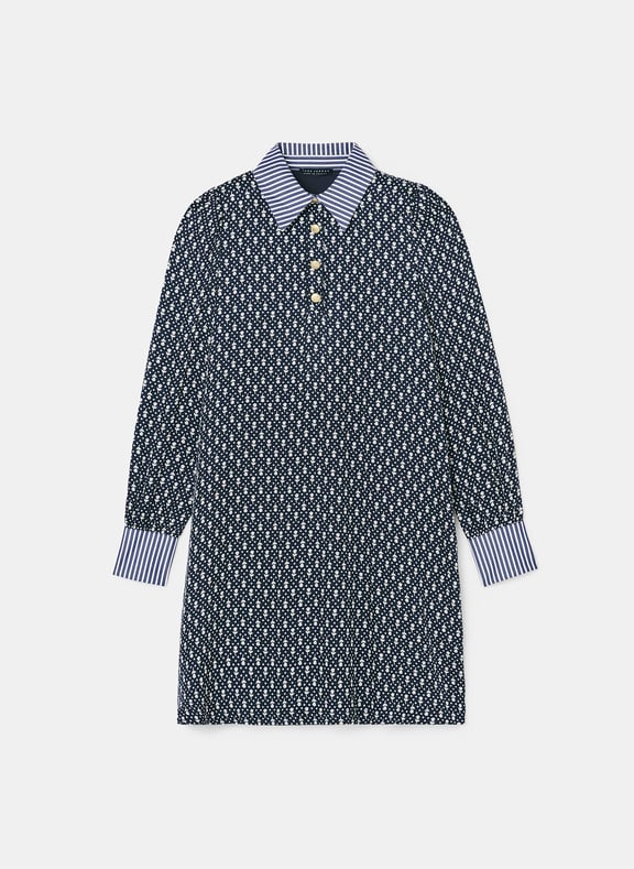 Robe droite fleurs - rolfino Bleu by TARA JARMON TARA JARMON Robe droite fleurs - rolfino Bleu