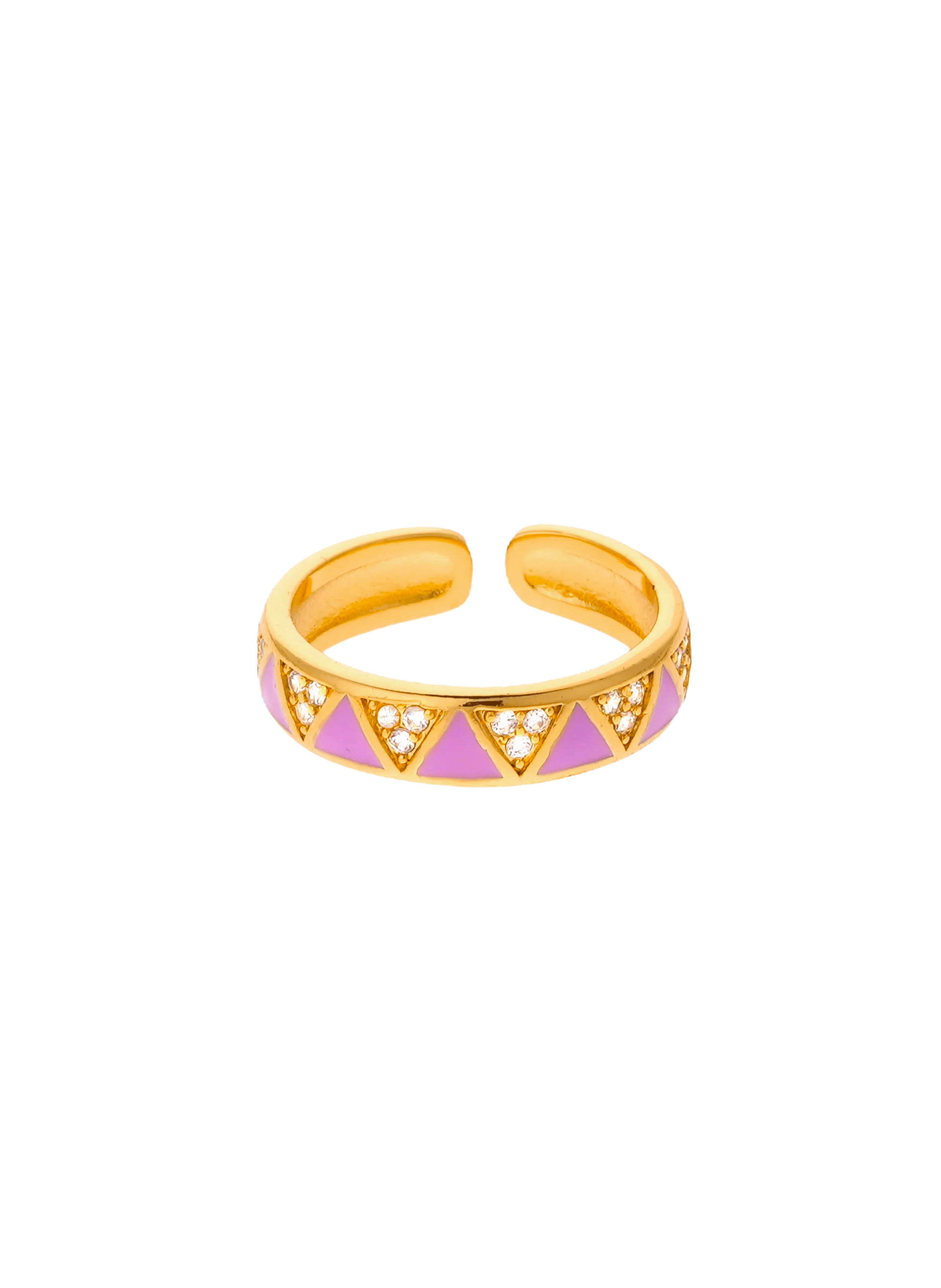 Bague ajustable avec émail coloré et strass yolanda HIPANEMA Violet