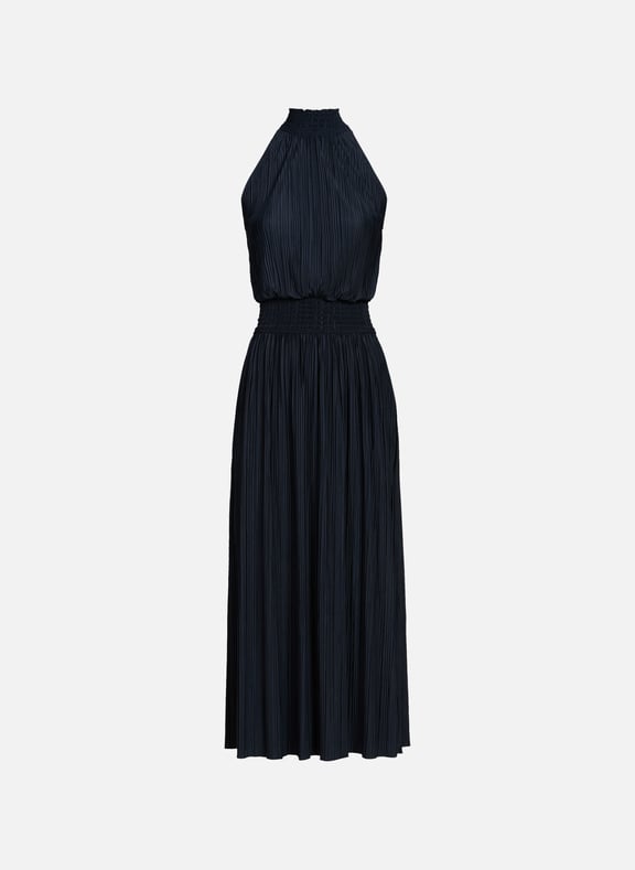 Pleated dress Blue by SAMSOE SAMSOE SAMSOE SAMSOE Pleated dress Blue