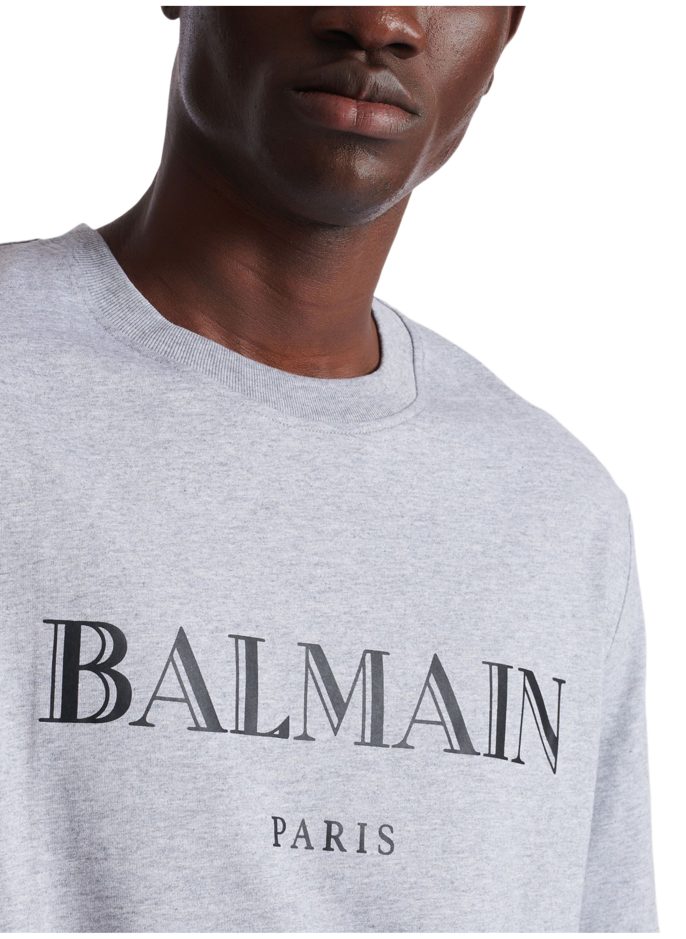 T-shirt avec imprimé balmain BALMAIN Gris