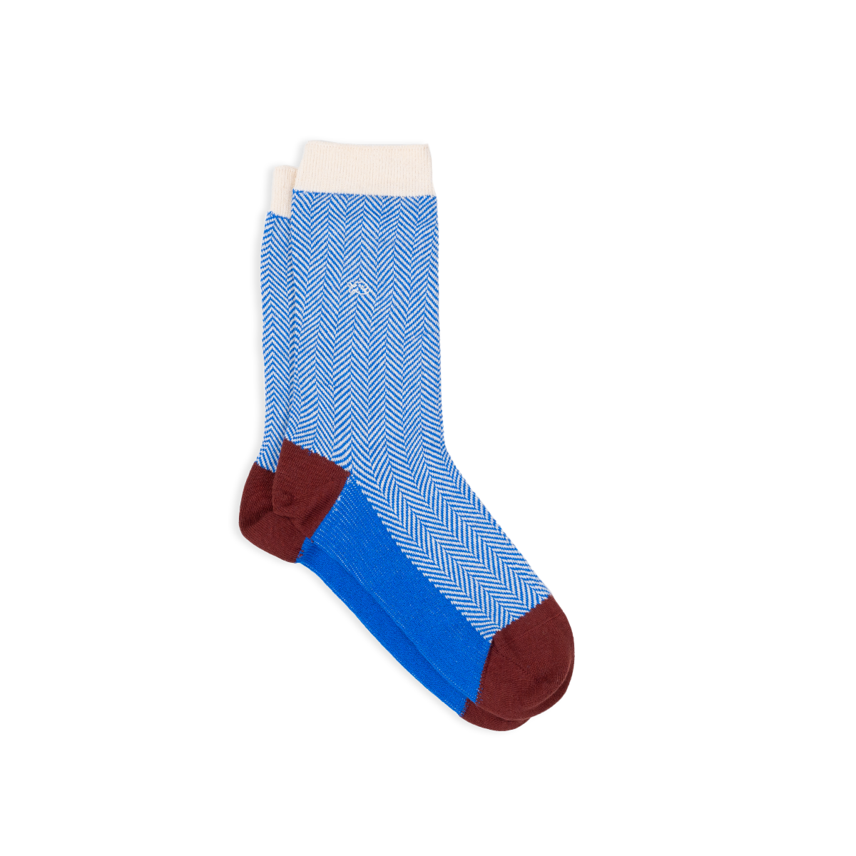 Chaussettes en coton peigné chevrons BILLYBELT Bleu