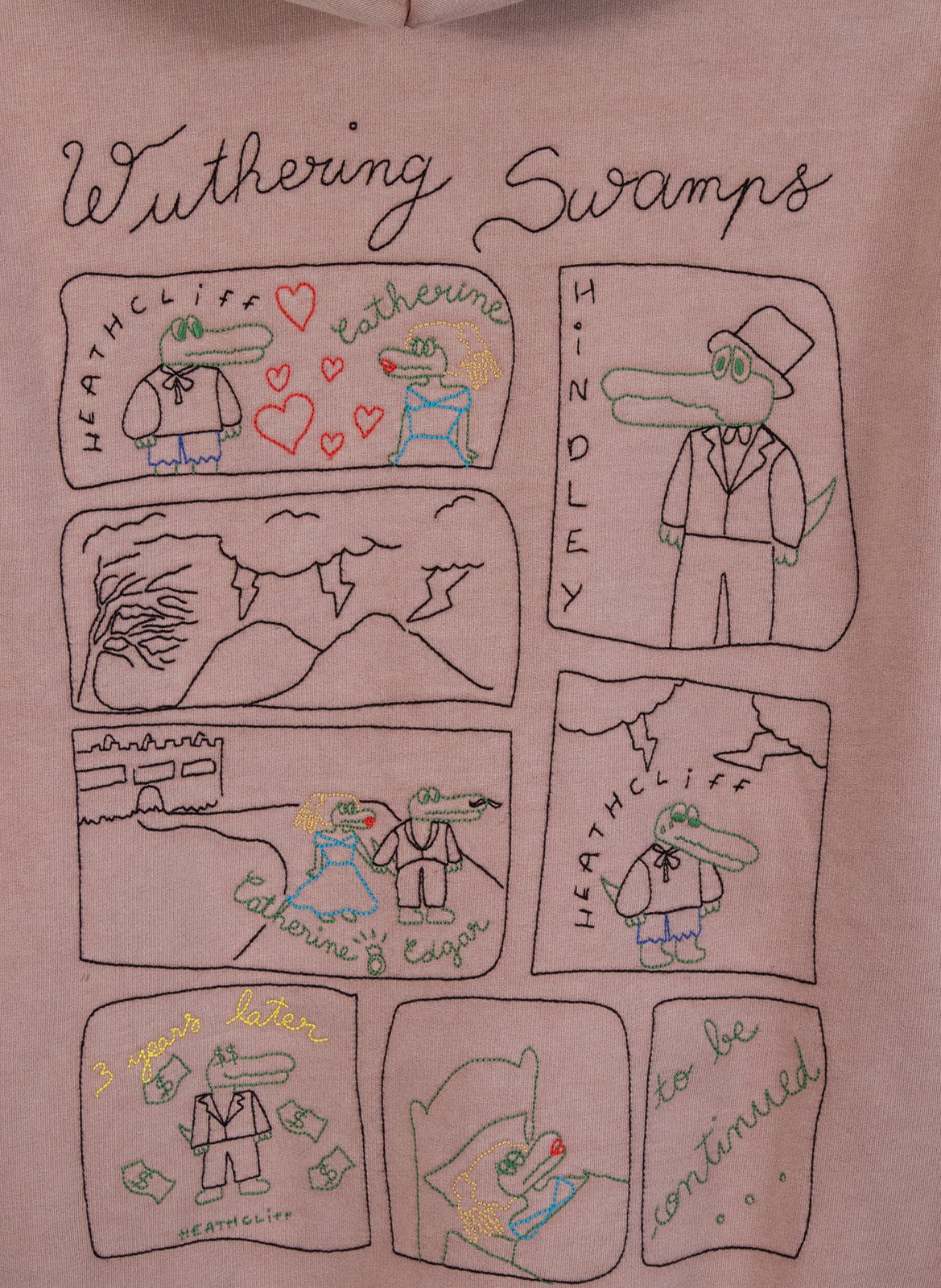 Embroidered cotton hoodie MAISON LABICHE Pink