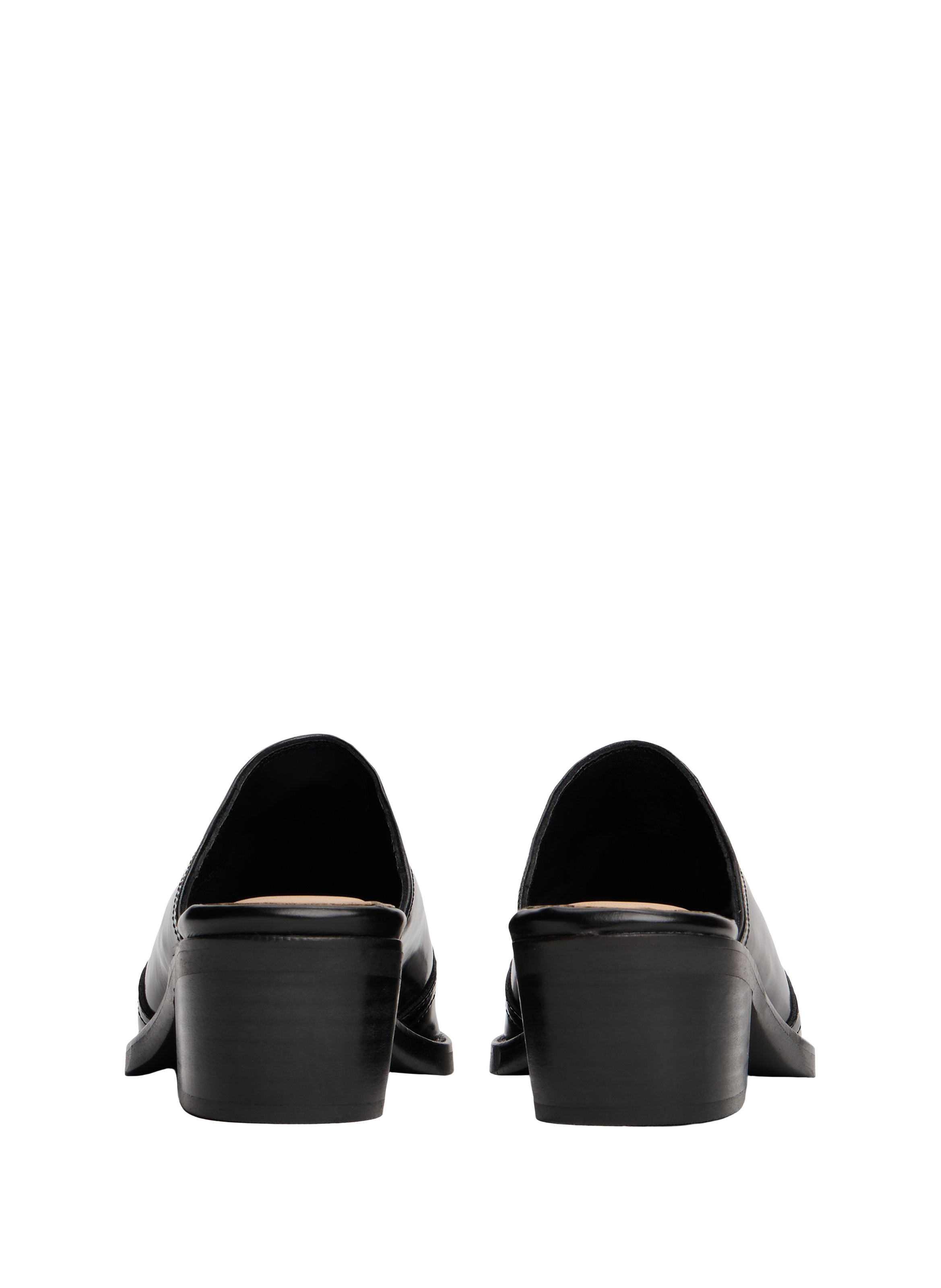 Cowboy leather mules TOMMY HILFIGER Black