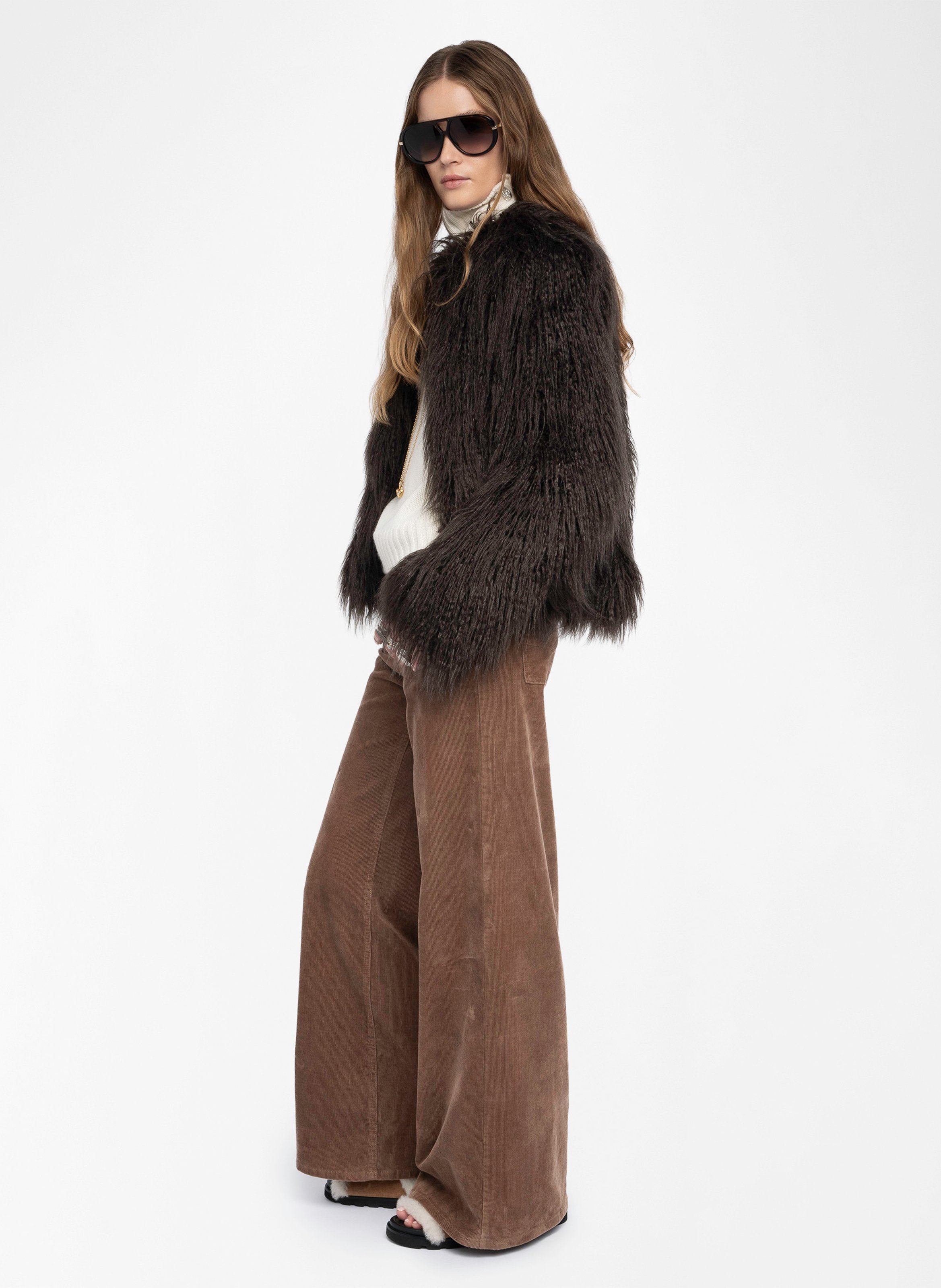 Manteau col rond freddie ZADIG&VOLTAIRE Marron
