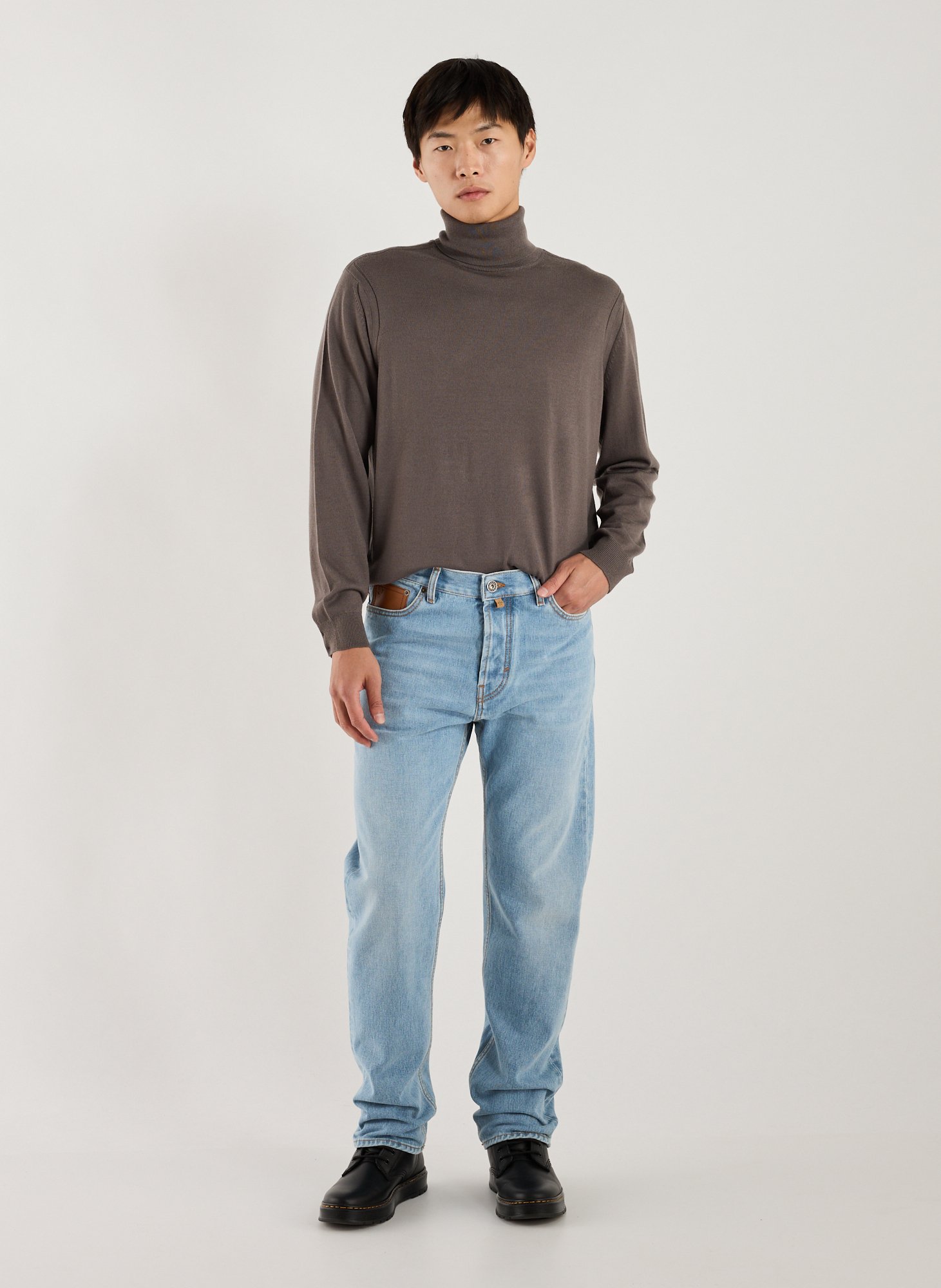 Wool blend turtleneck jumper ARMANI EXCHANGE Brown