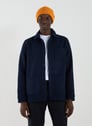 Jacket with classic collar in wool blend | Blue by LES DEUX LES DEUX Jacket with classic collar in wool blend | Blue