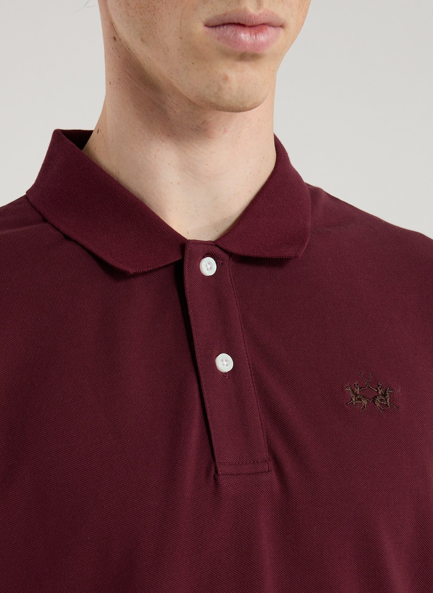 Polo droit en coton mélangé LA MARTINA Rouge