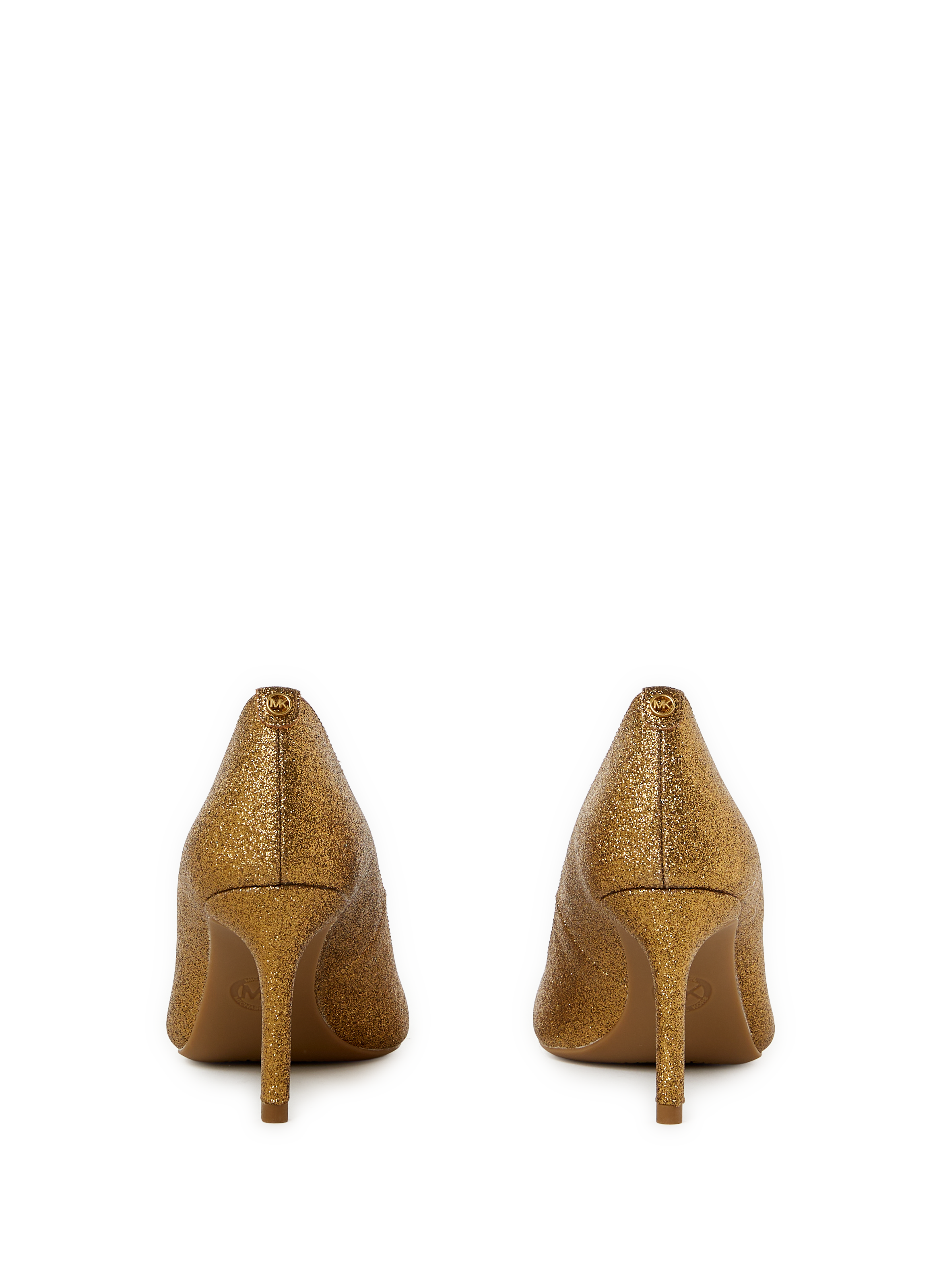 Escarpins pailletés en cuir MICHAEL KORS Doré