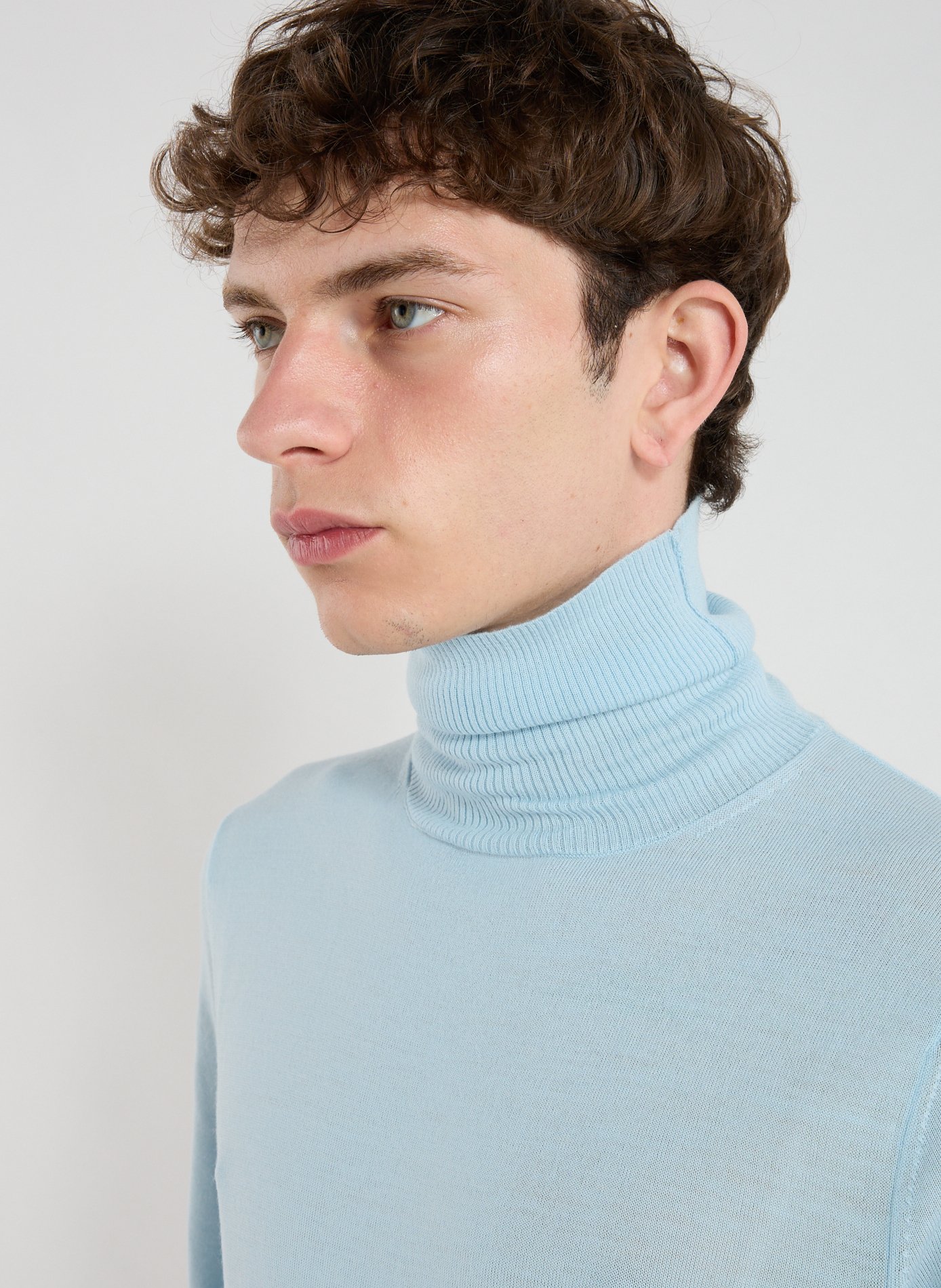 Pull col roulé en laine CLOSED Bleu