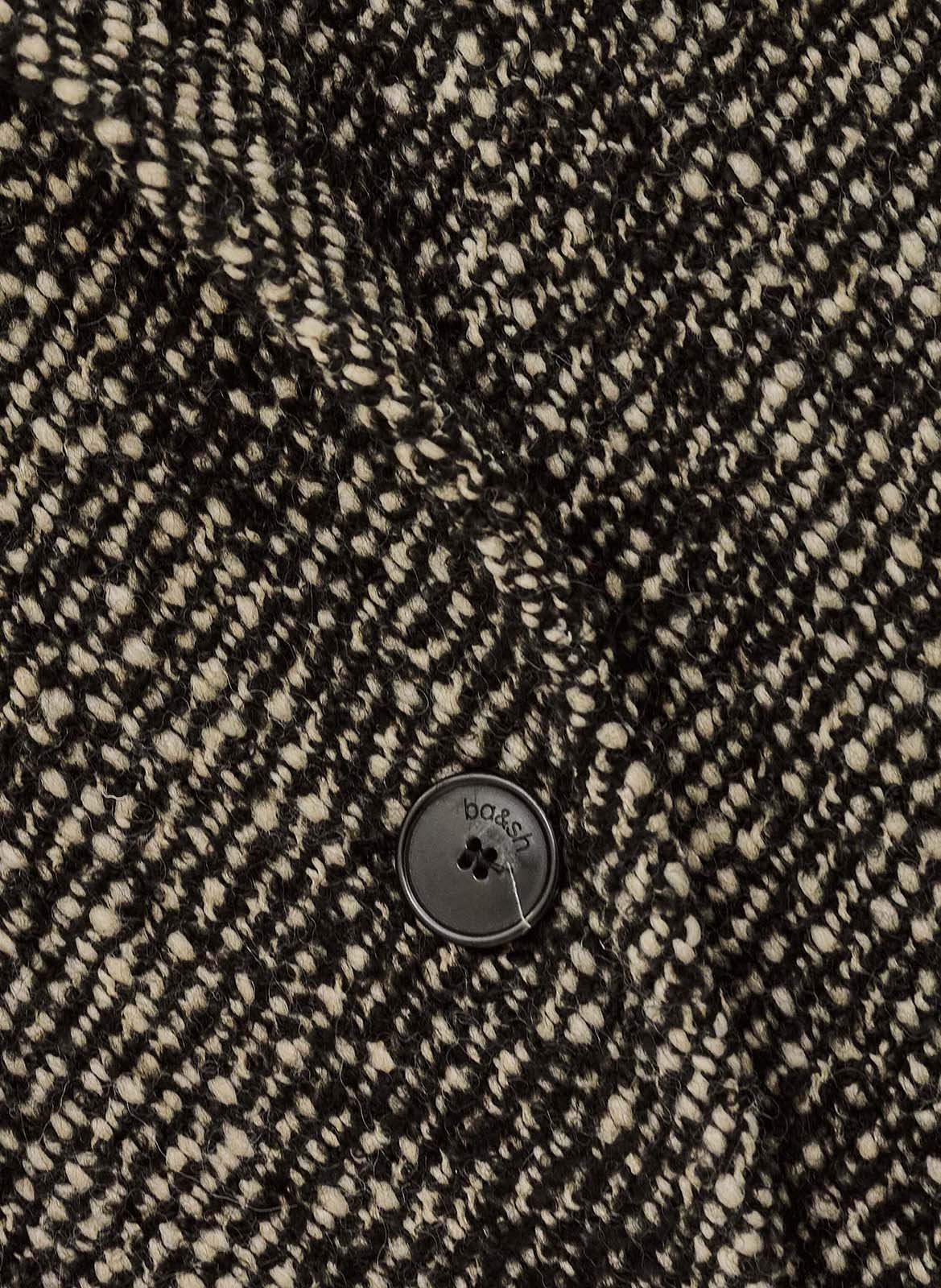 Manteau long en maille bicolore voxlow BA&SH Noir