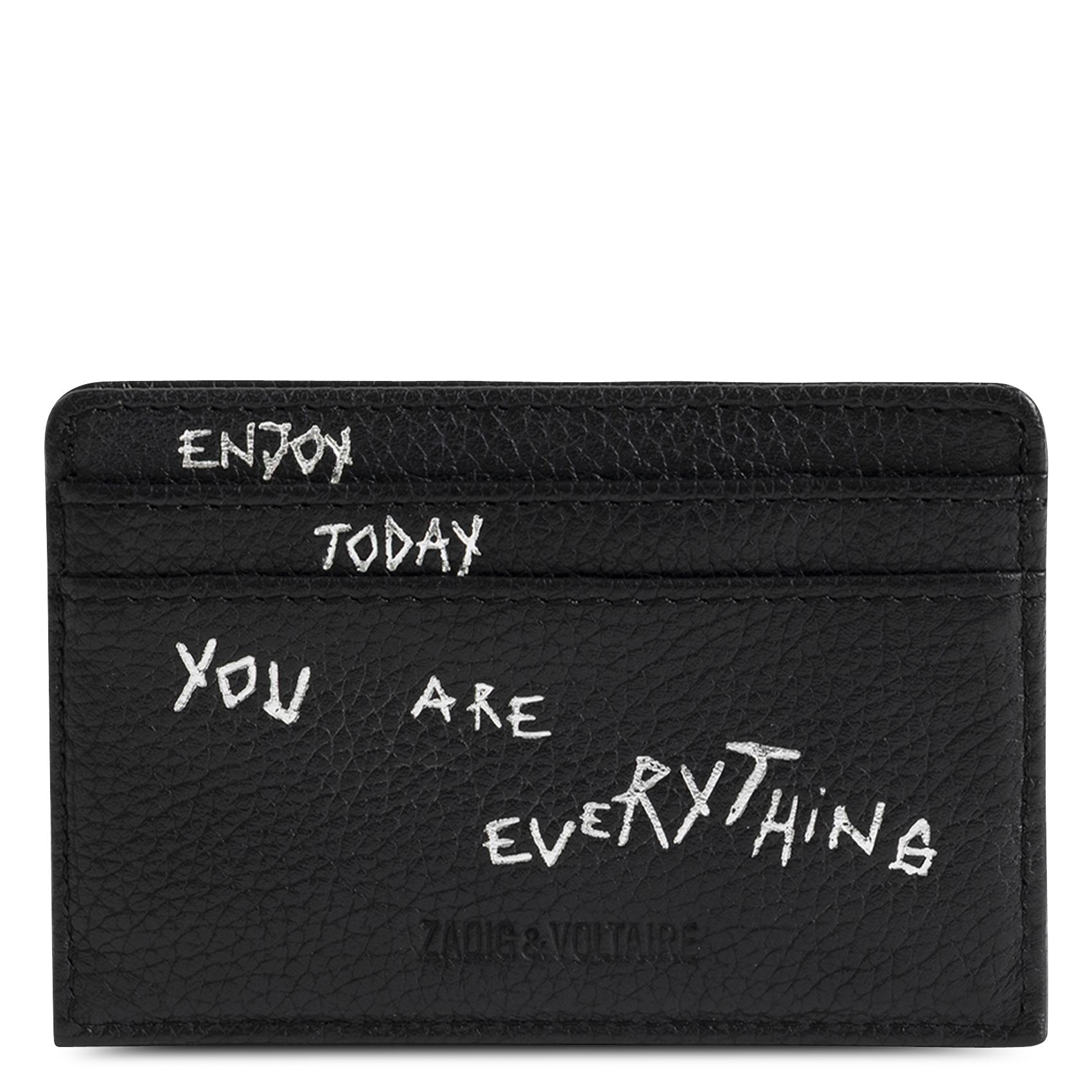 Porte-cartes en cuir imprimé zv pass ZADIG&VOLTAIRE Noir