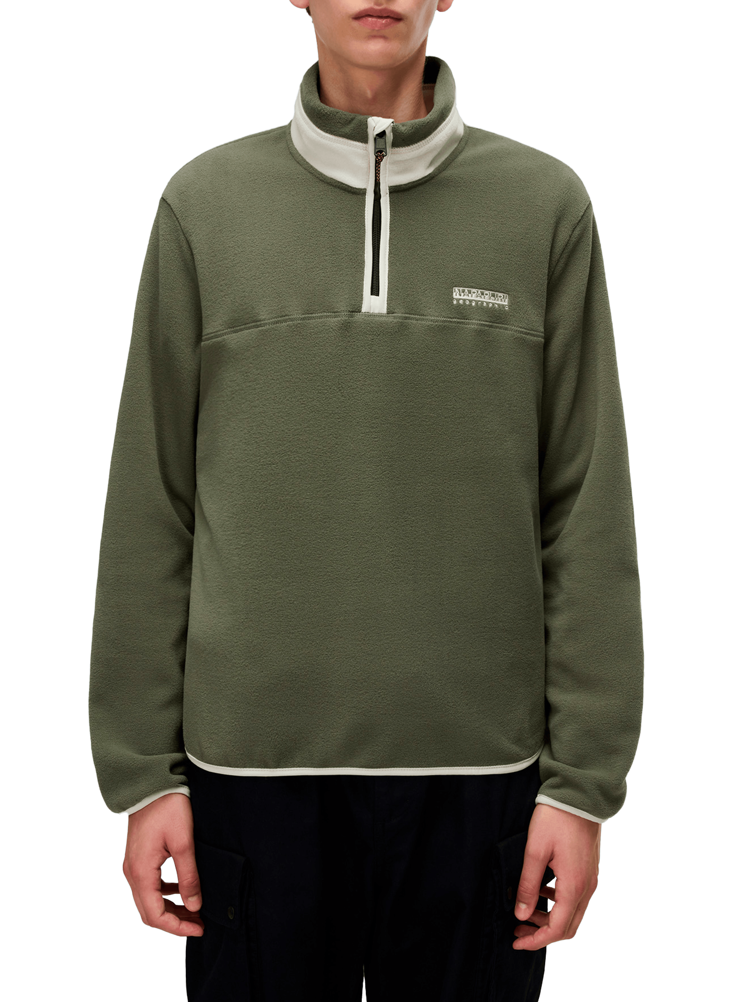 NAPAPIJRI Straight high-neck polar fleece Green