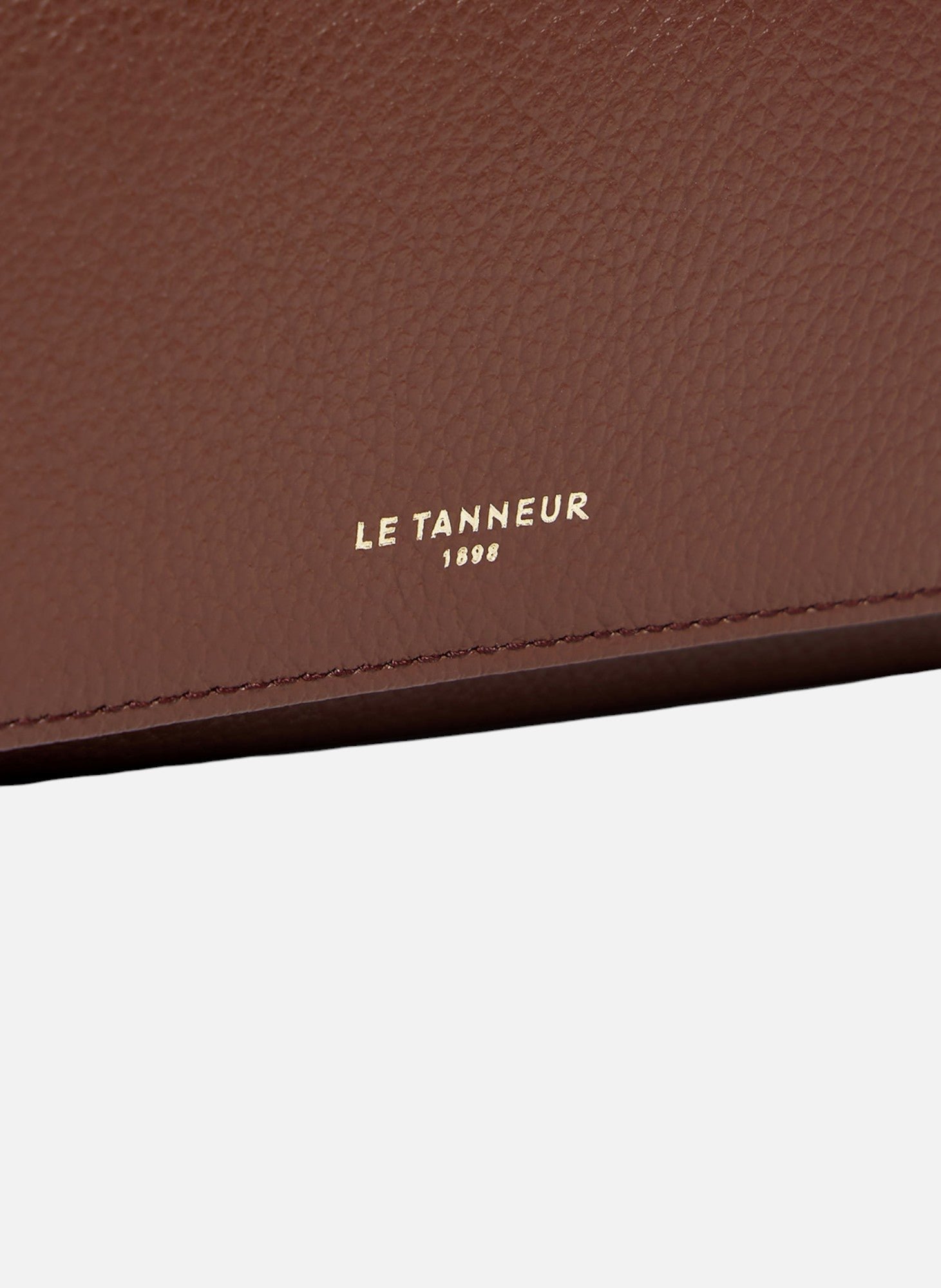 Portefeuille emilie en cuir grainé LE TANNEUR Marron