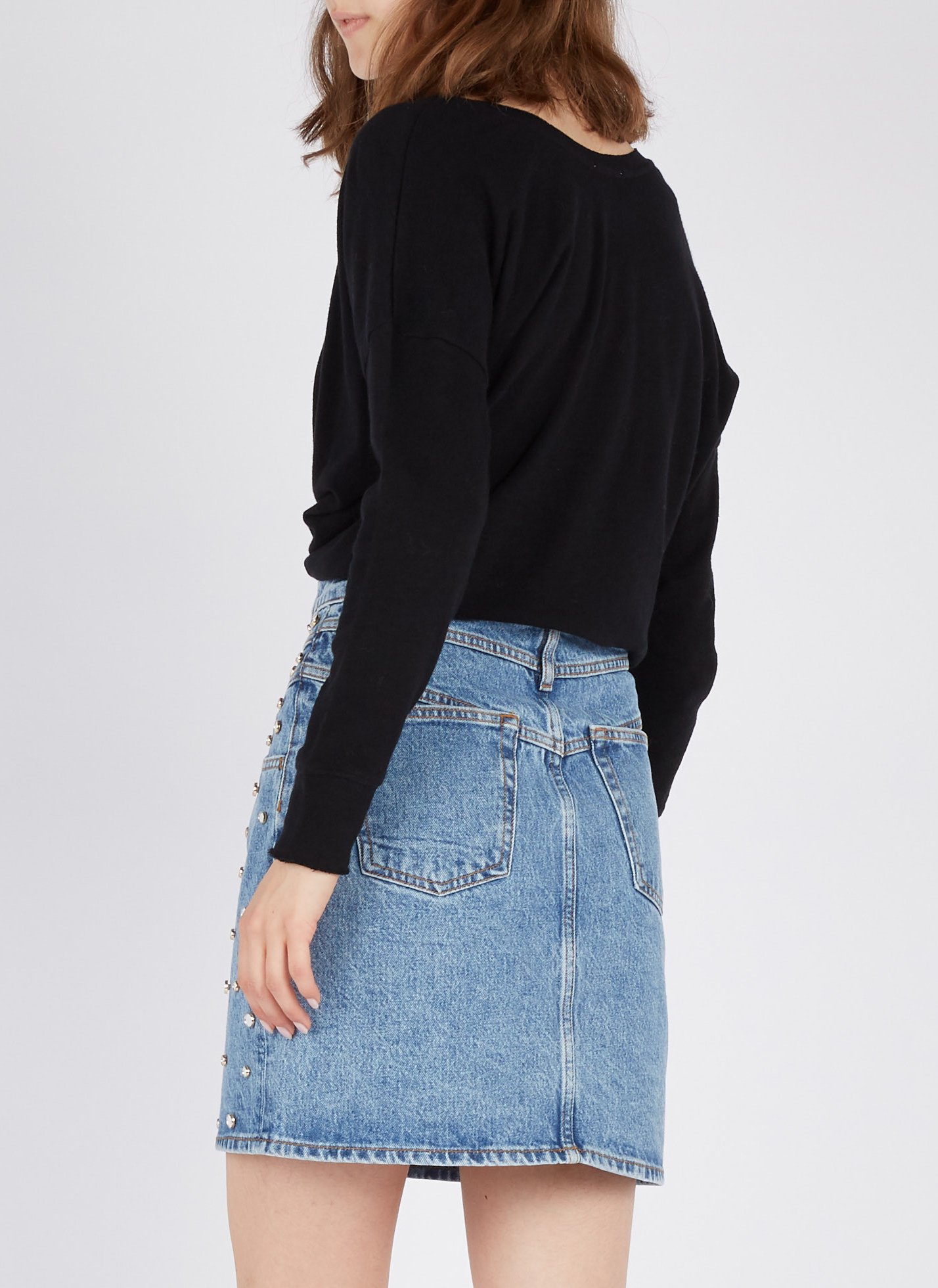 Tee-shirt col bateau en coton sonoma AMERICAN VINTAGE Noir