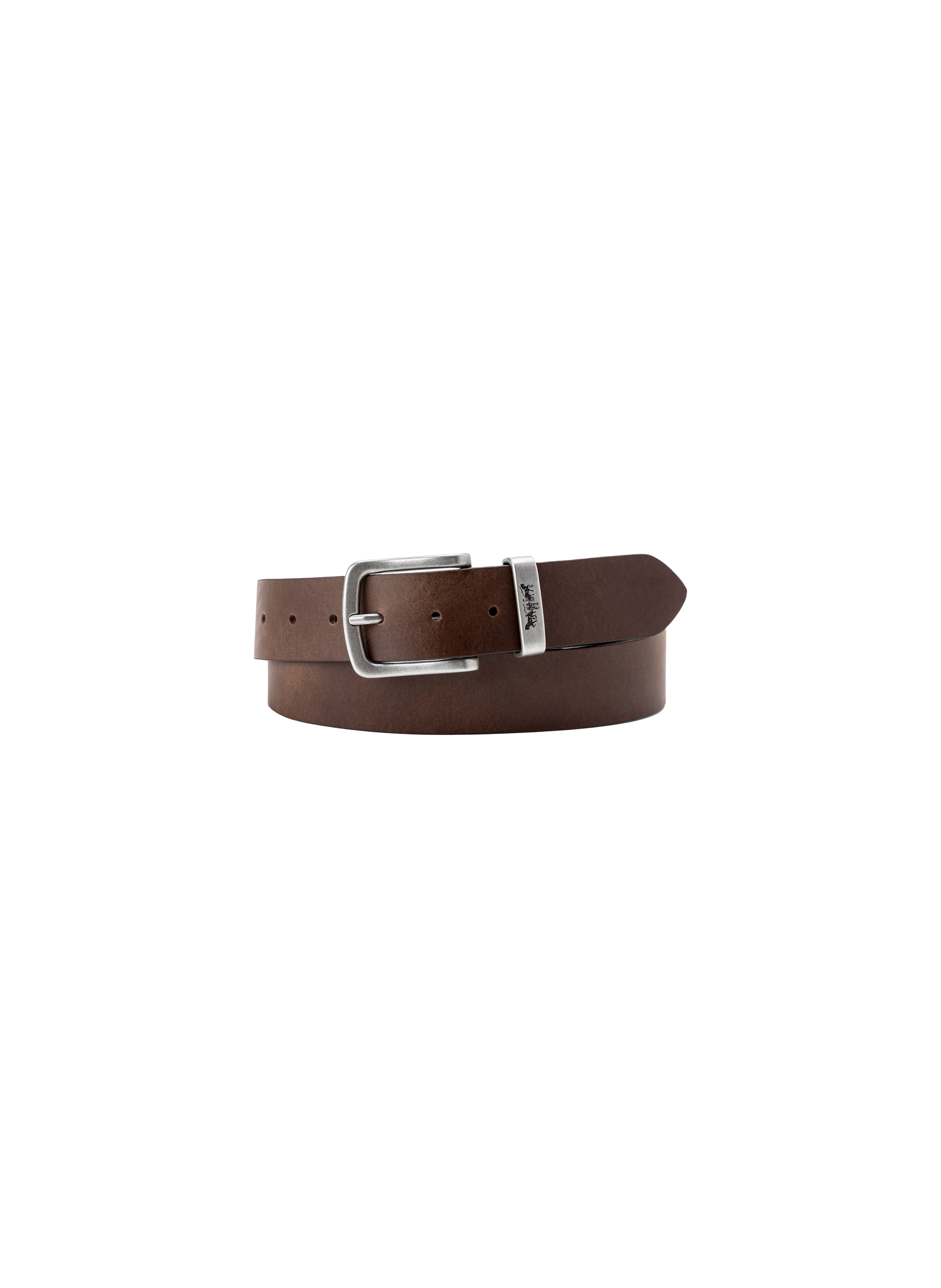 Ceinture unie en cuir LEVIS ACCESSOIRES Marron