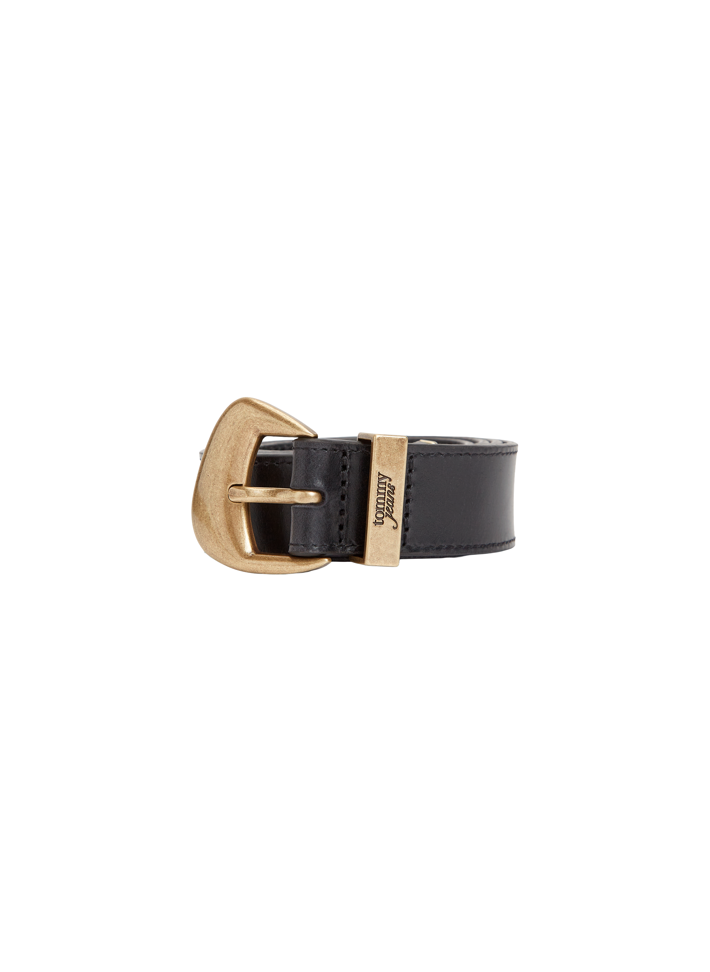 Slim leather belt TOMMY HILFIGER Black