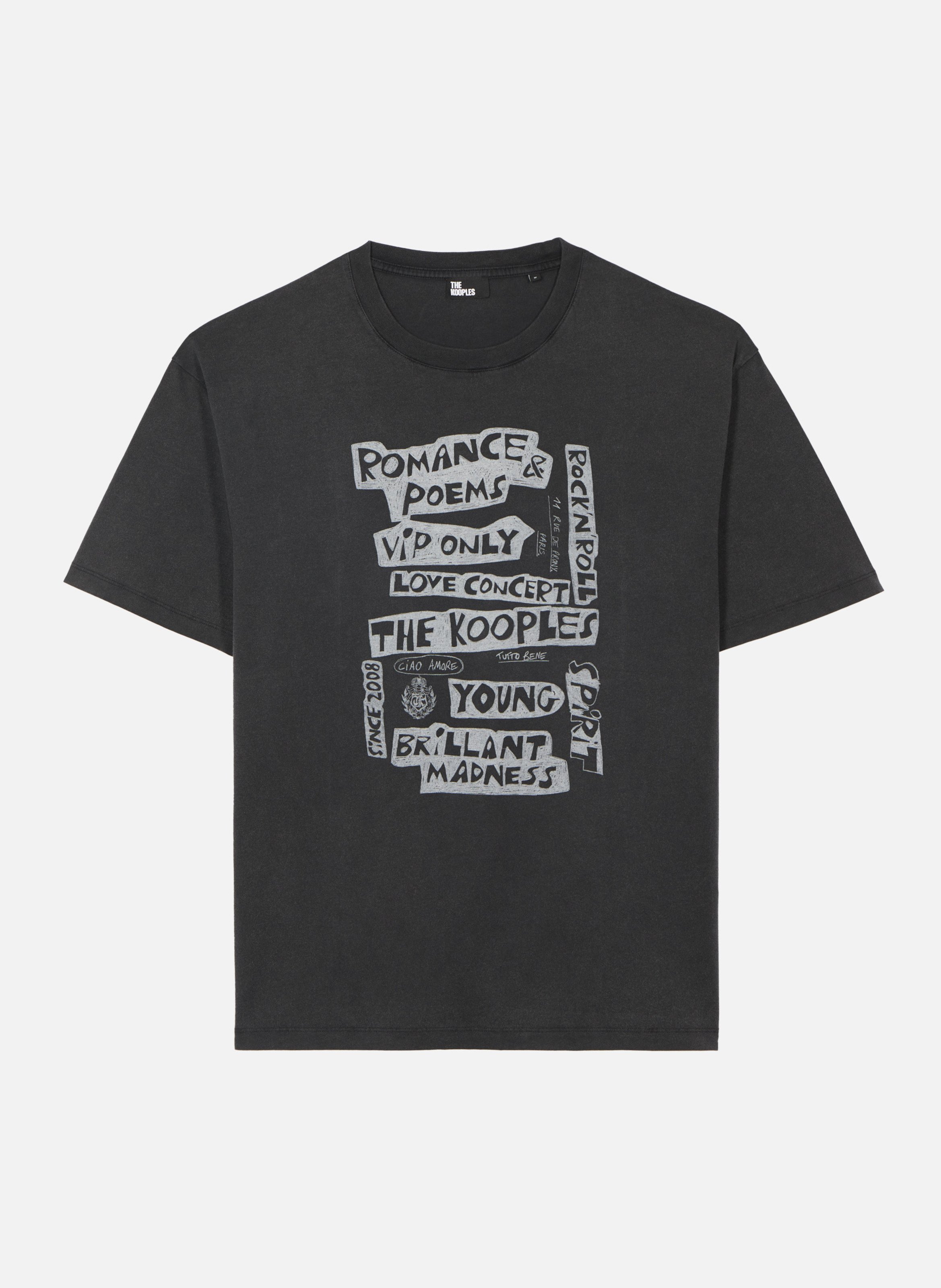 T-shirt avec sérigraphie romance poems THE KOOPLES Noir