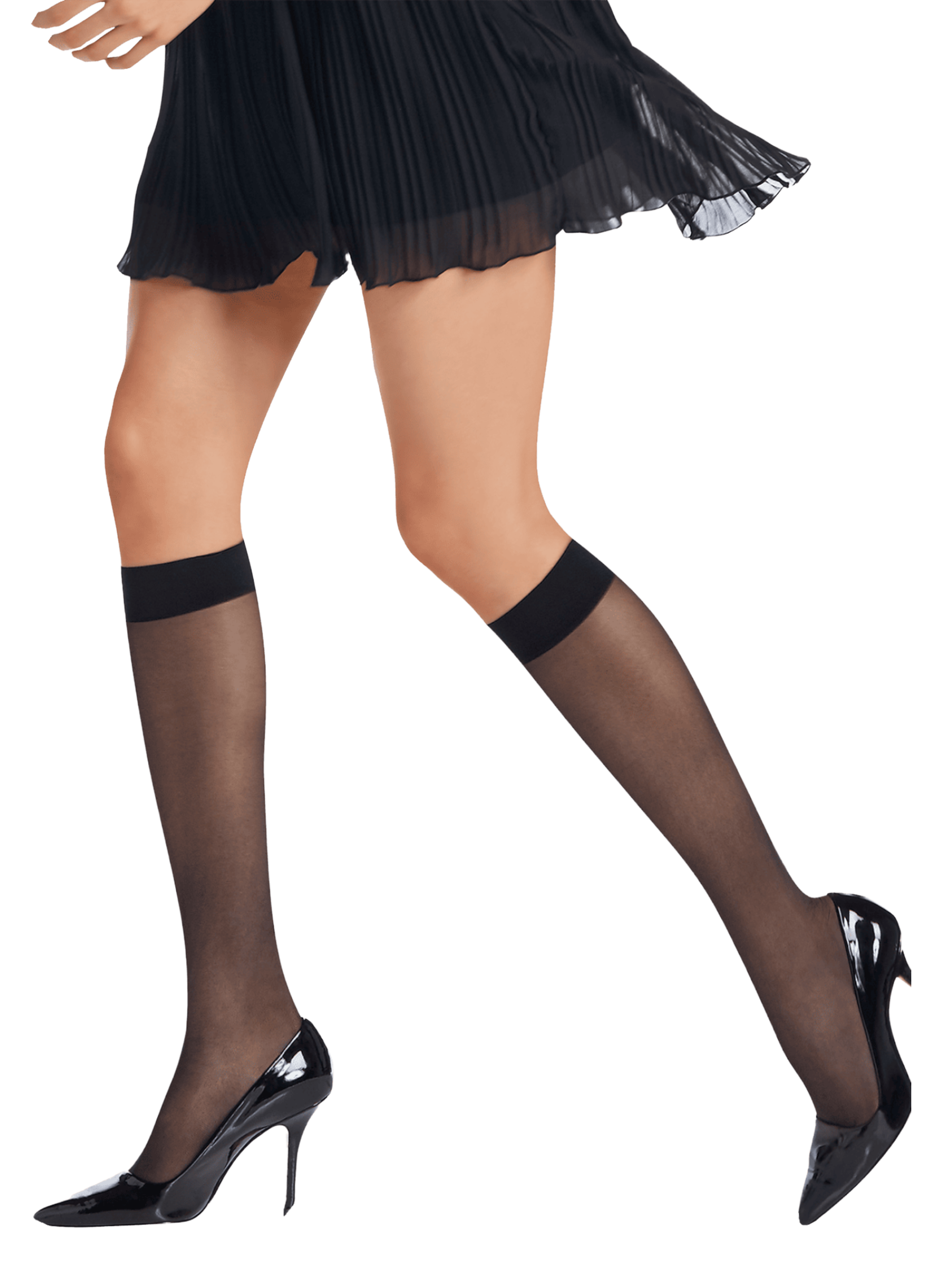 Mi-bas transparants LE BOURGET Noir