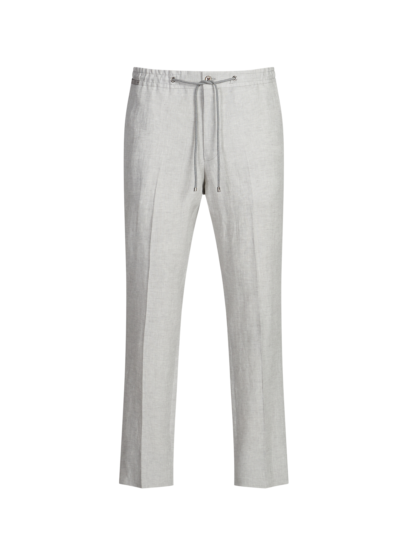 Pantalon regular en lin CORNELIANI Gris
