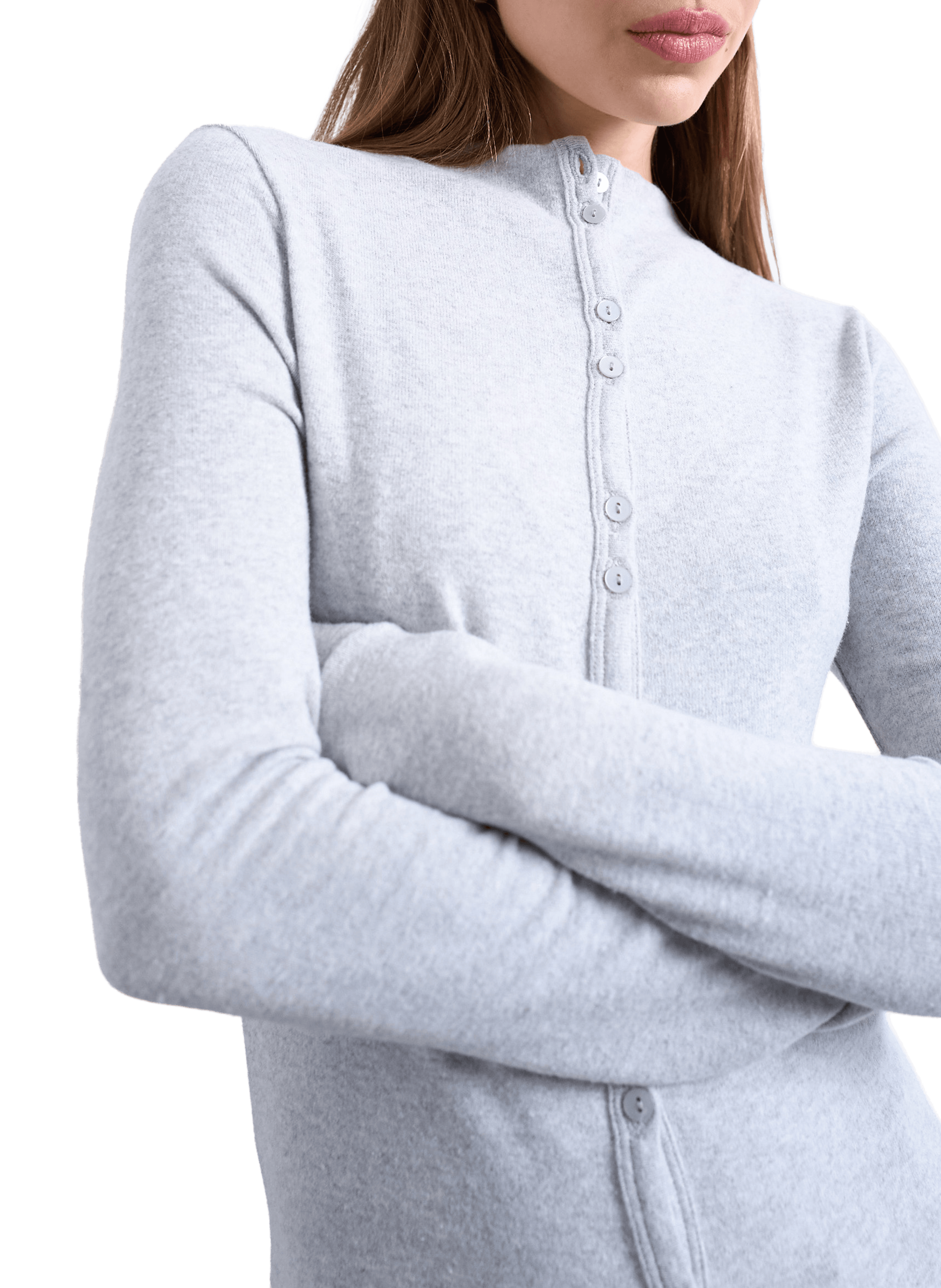 Cotton-blend cardigan TOPSHOP Grey