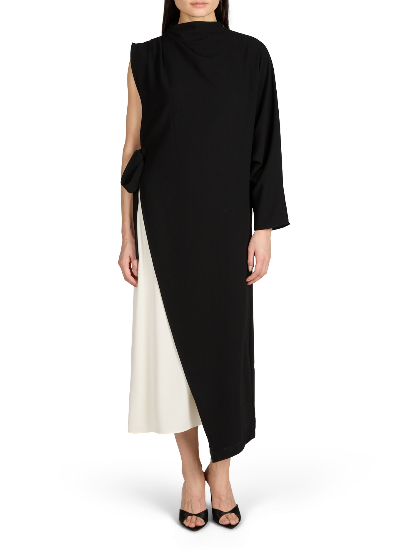Long asymmetrical bi-color dress ADOLFO DOMINGUEZ Multicolour