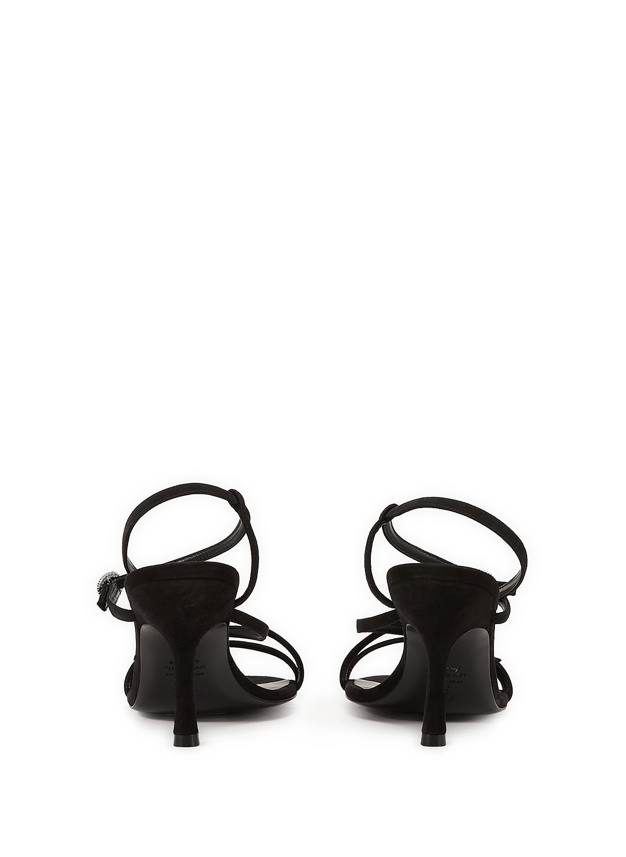 Strappy 85 leather heeled sandals STUART WEITZMAN Black