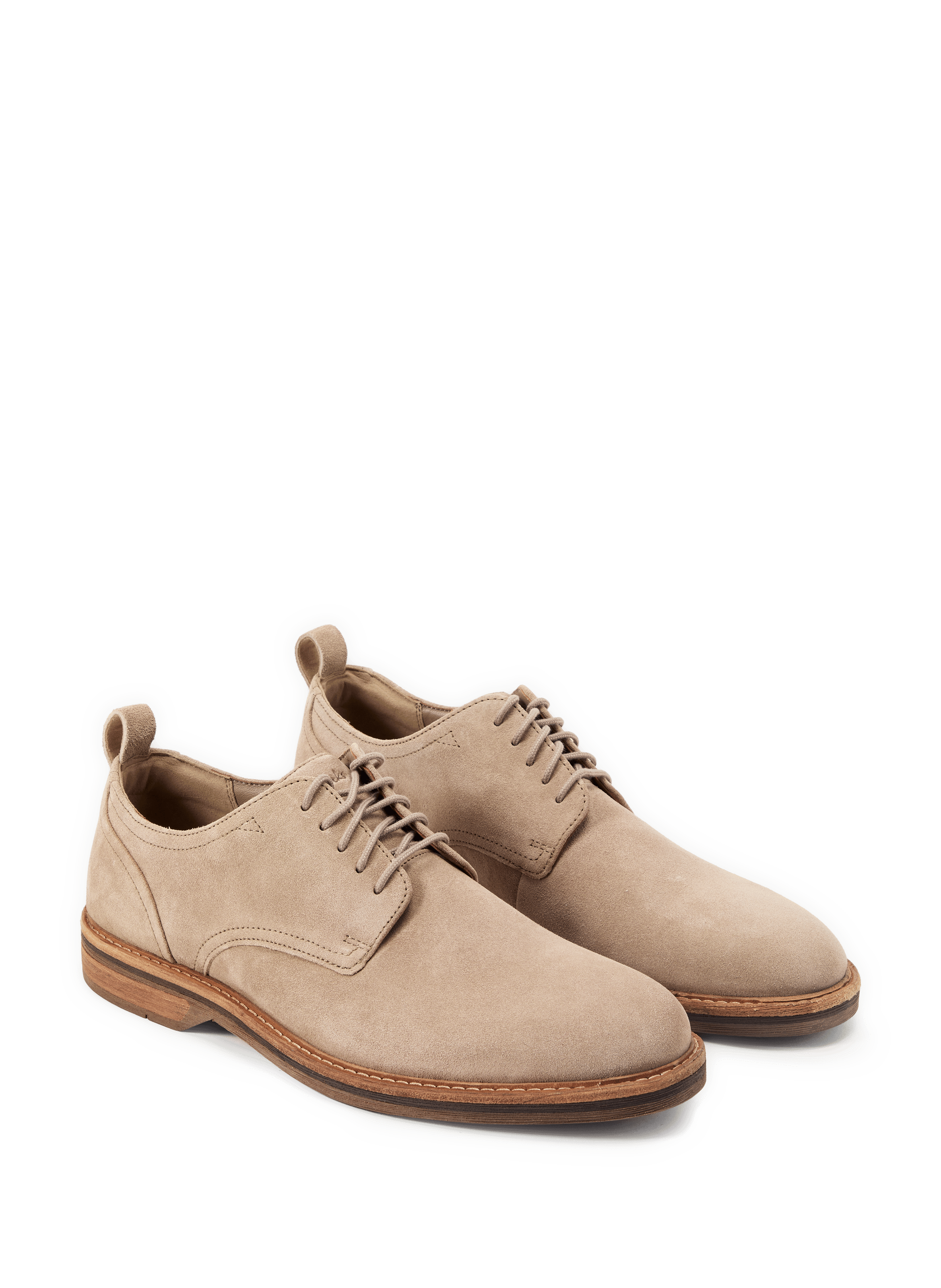 Derbies en cuir suédé CLARKS Brown