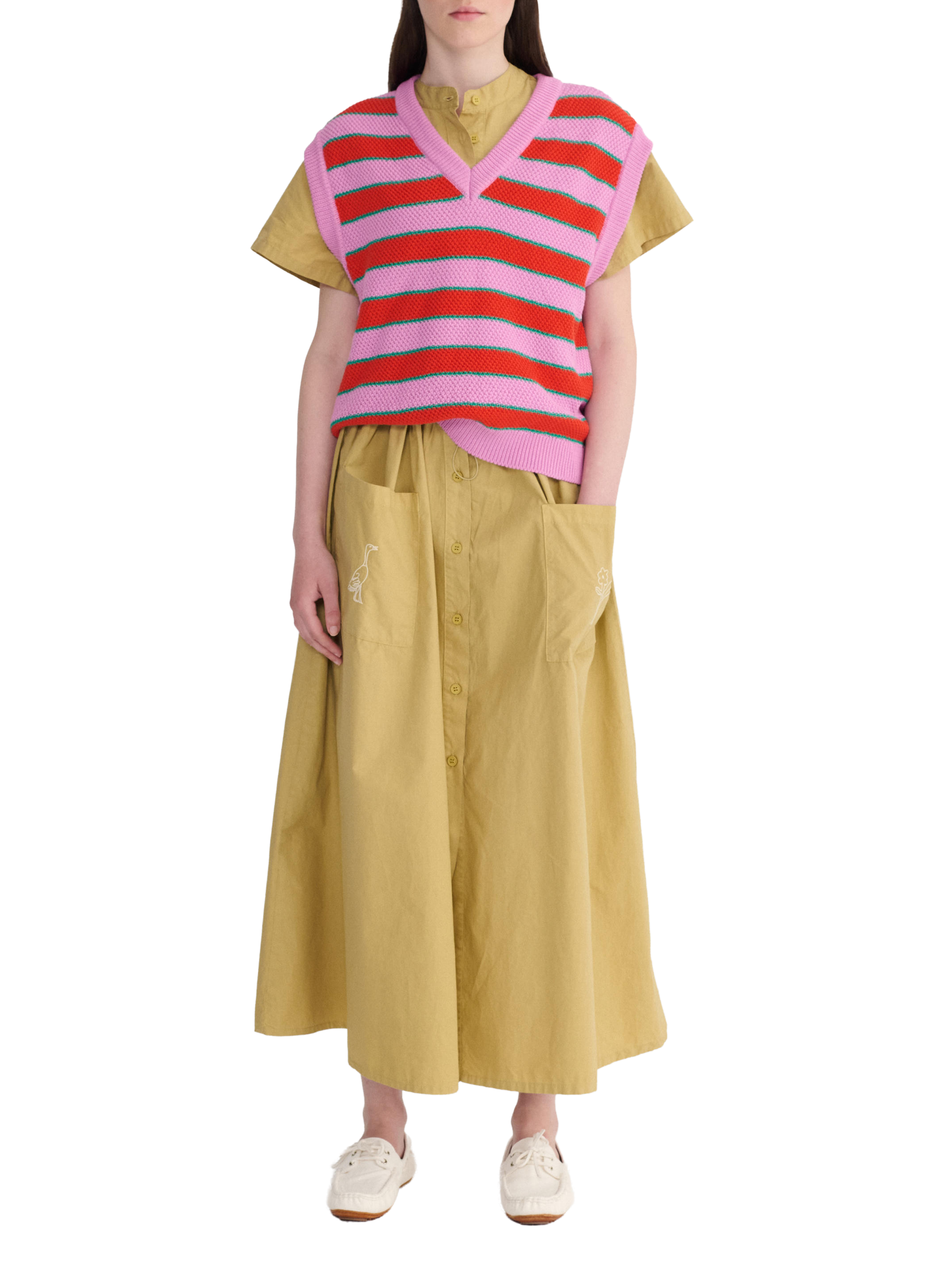 Pull sans manches à rayures BOBO CHOSES Multicolore