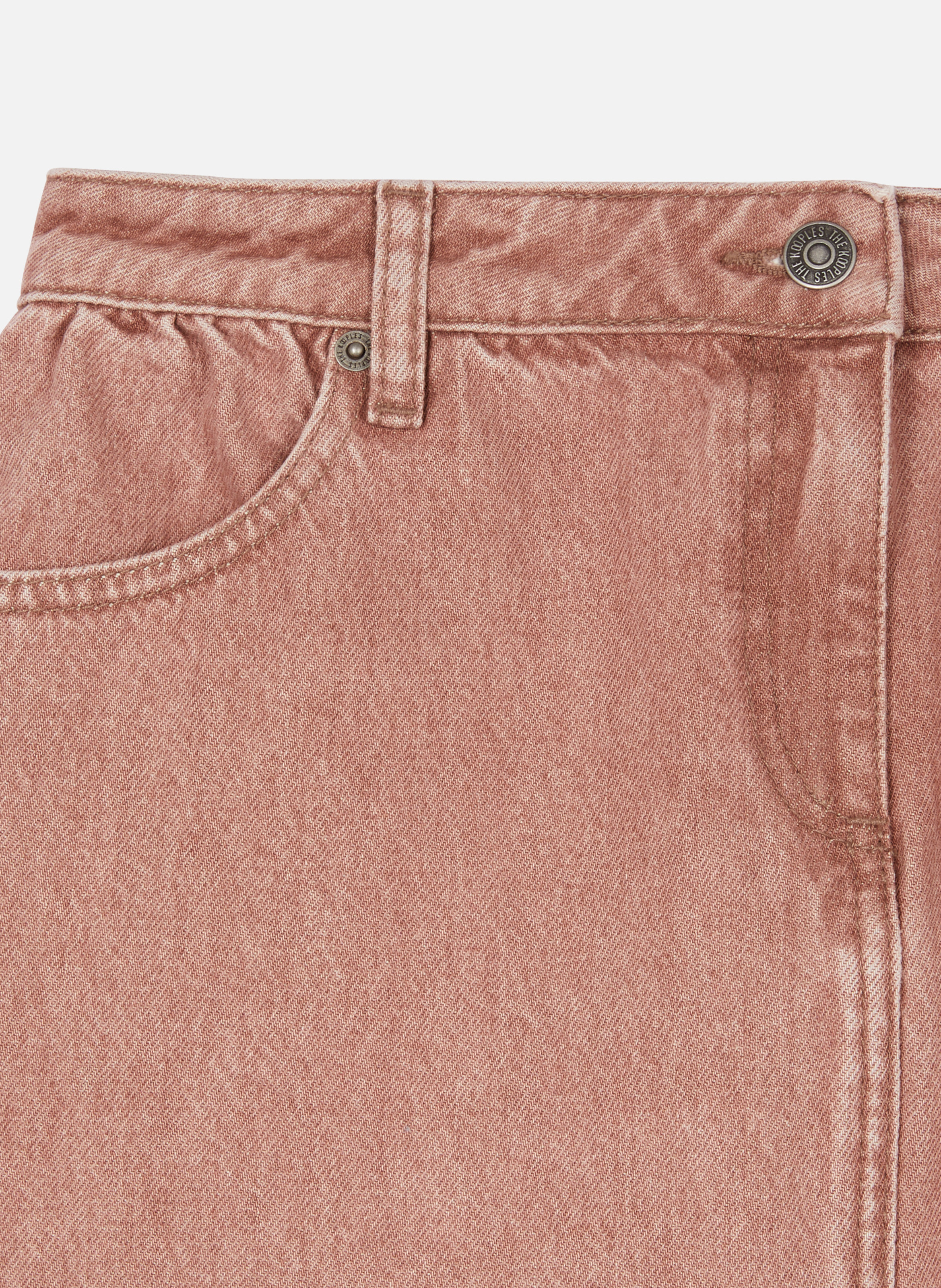 Jupe courte en denim THE KOOPLES Rose