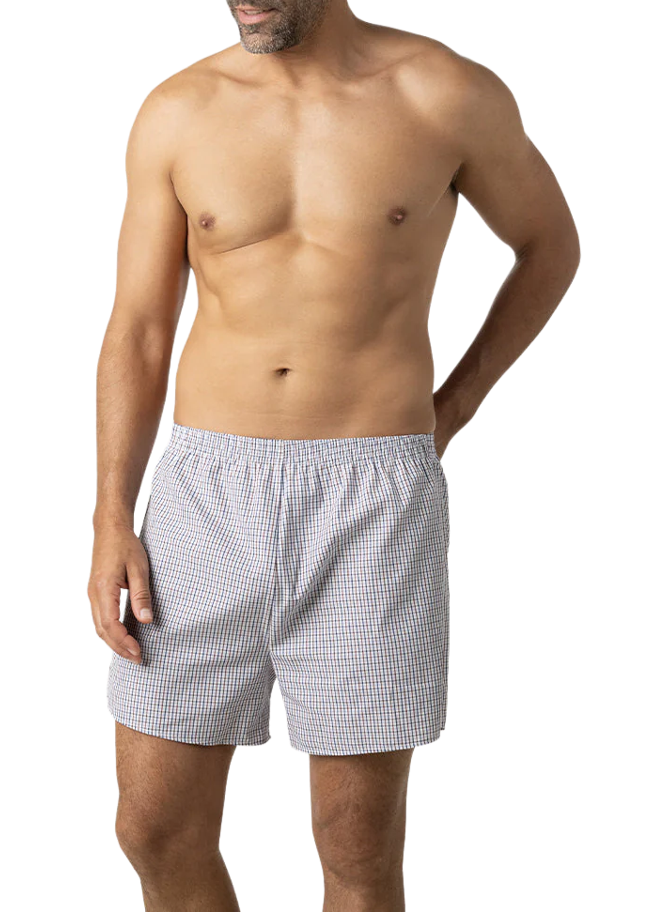 Set of 2 cotton chain and weft boxer shorts Red