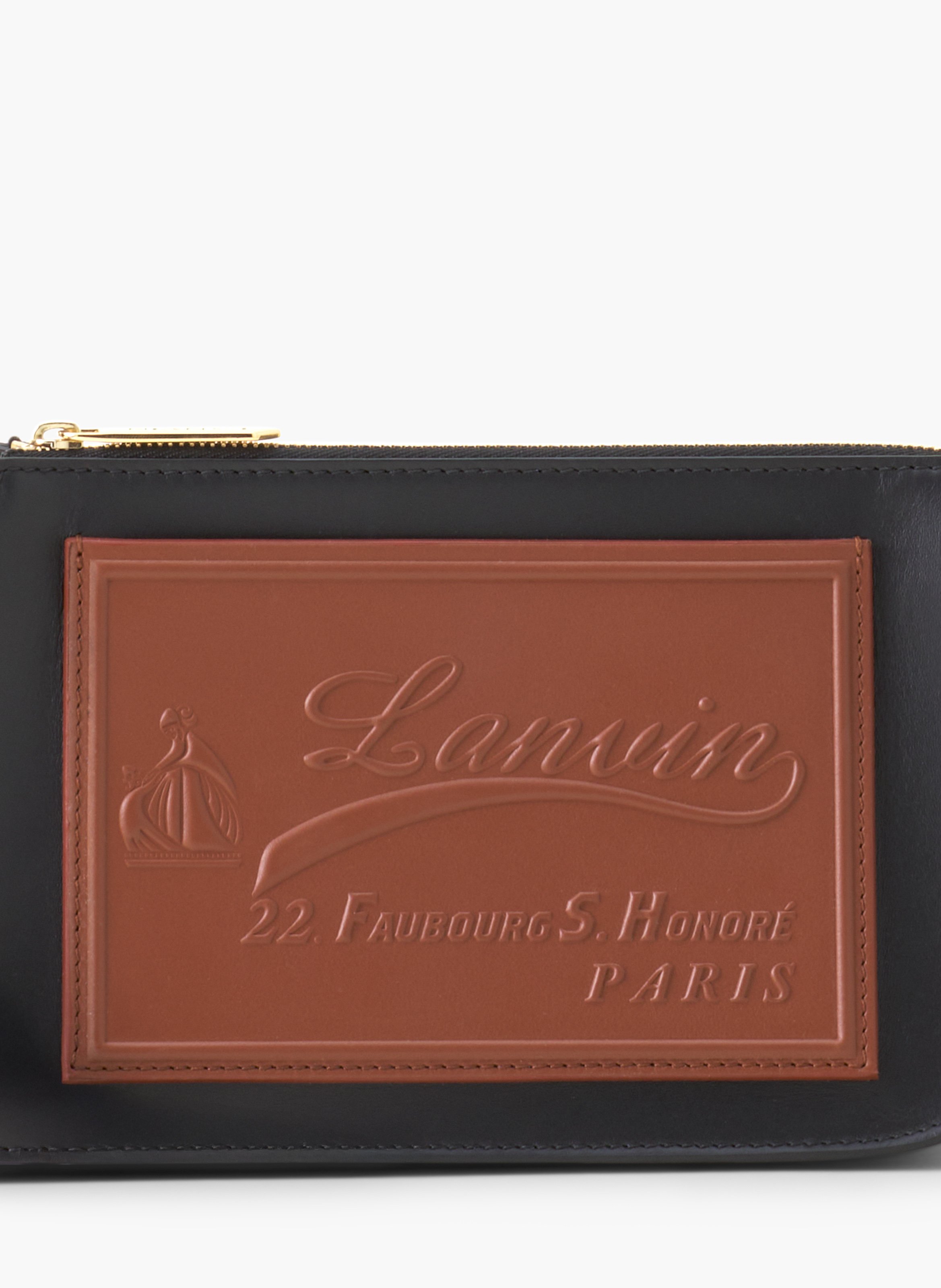 Compagnon pochette en cuir LANVIN Noir