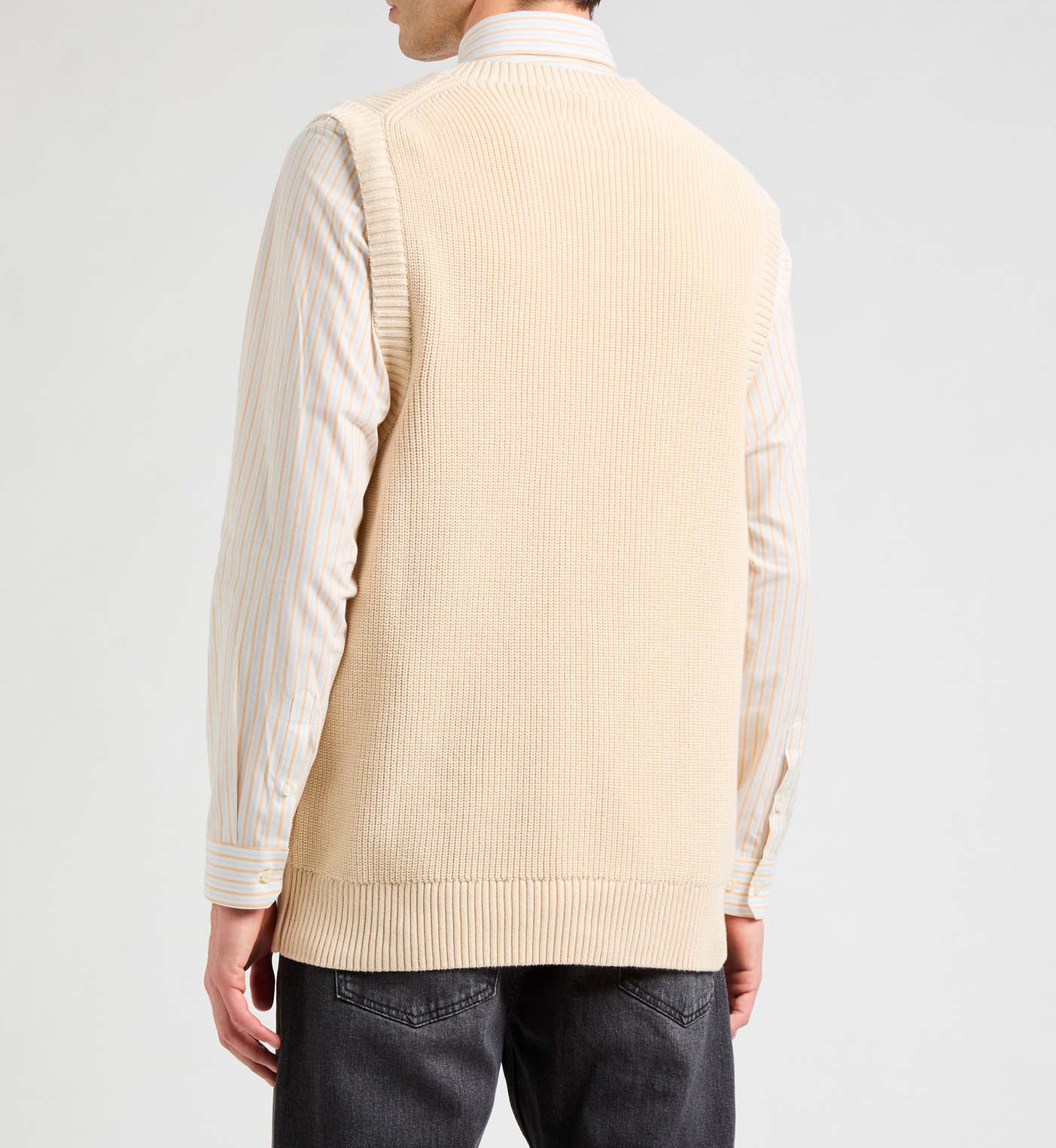 Pull sans manches AU PRINTEMPS PARIS Beige