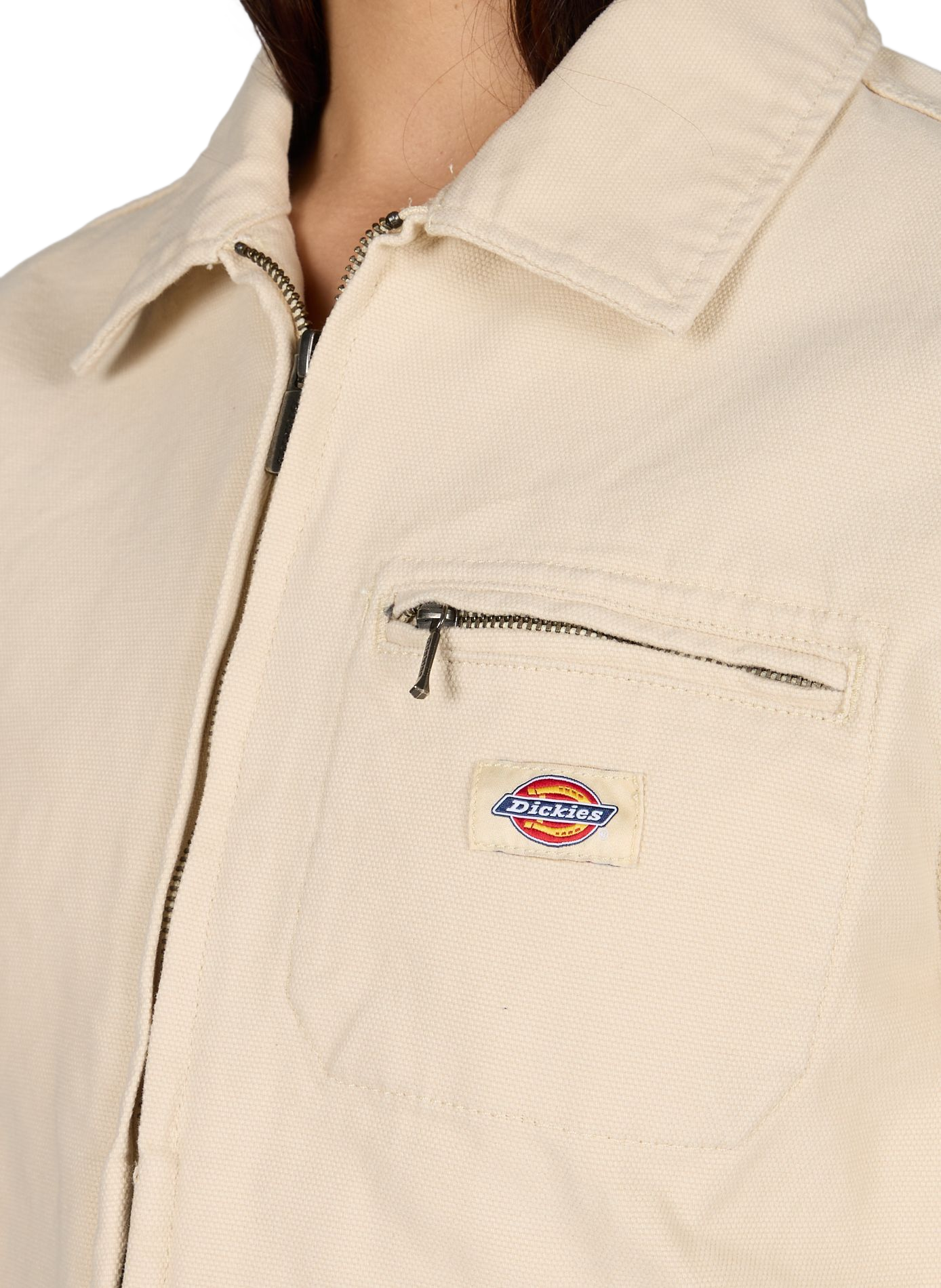 Veste courte droite zippée unie DICKIES Beige