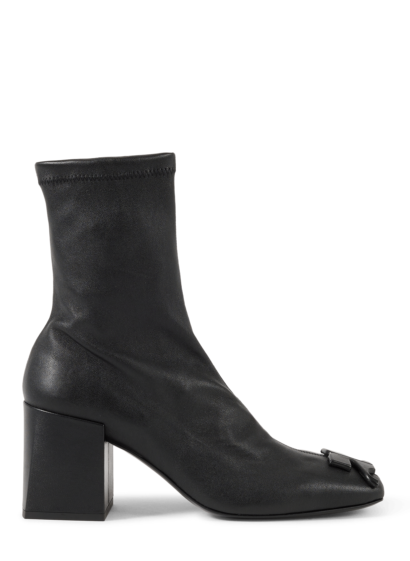 Ankle boots in leather COURRÈGES Nero