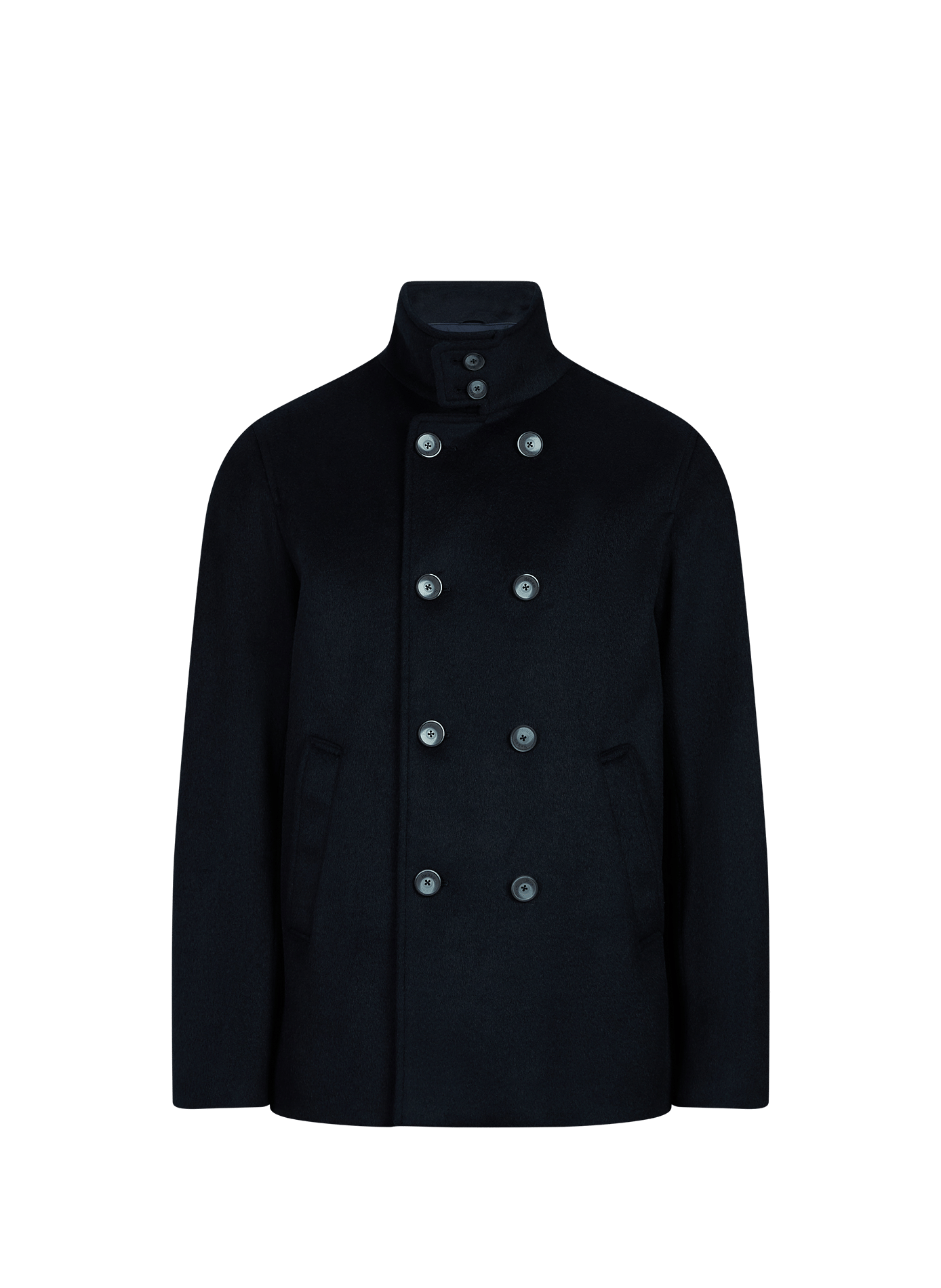 Manteau texturé à col montant  HERNO Bleu