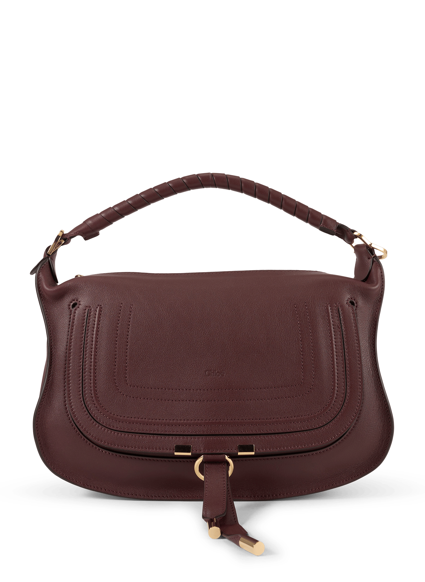 Small Marcie handbag in smooth calf leather. CHLOÉ Brown