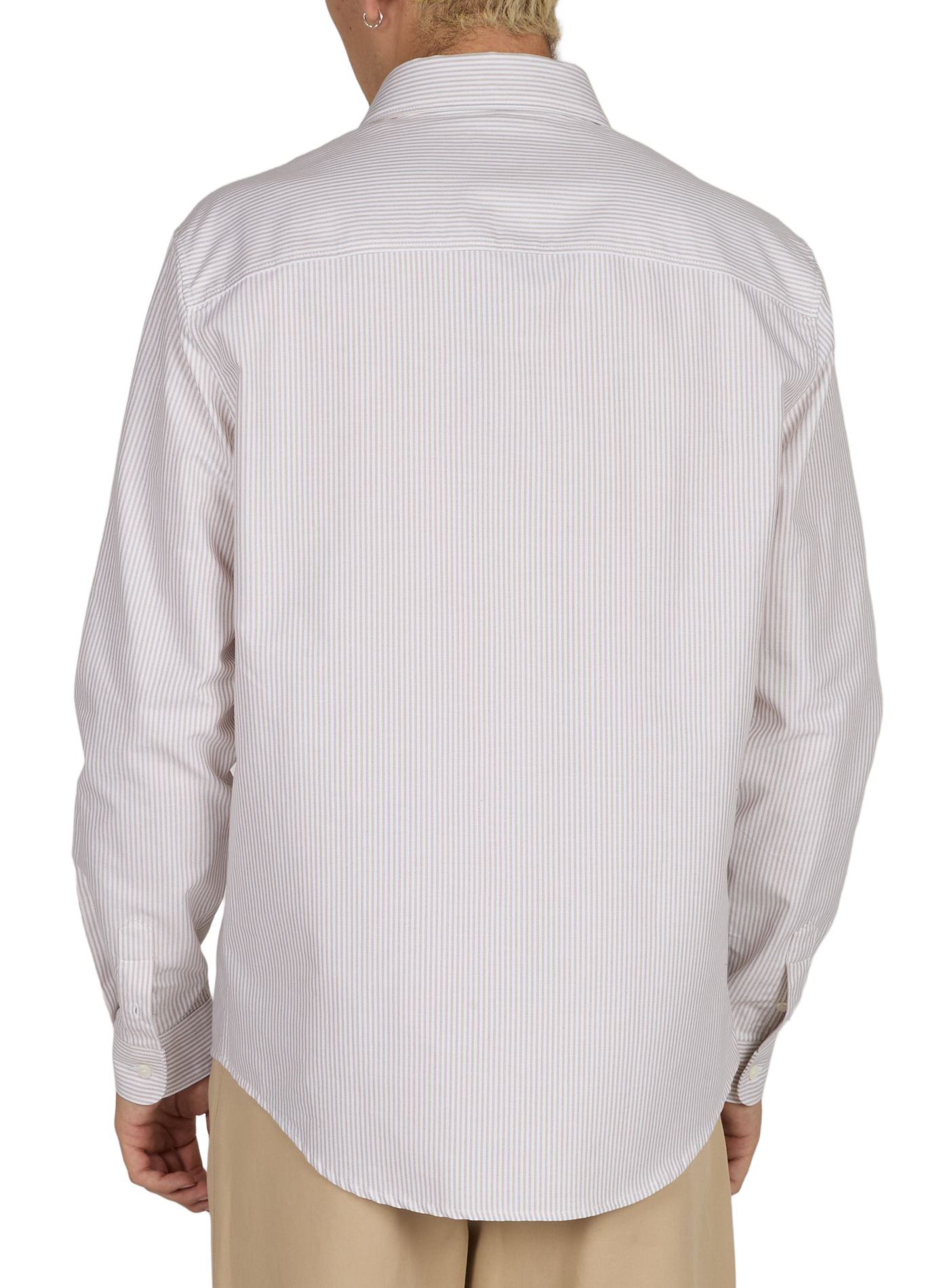 Oversized shirt with classic striped cotton collar A.P.C. Beige