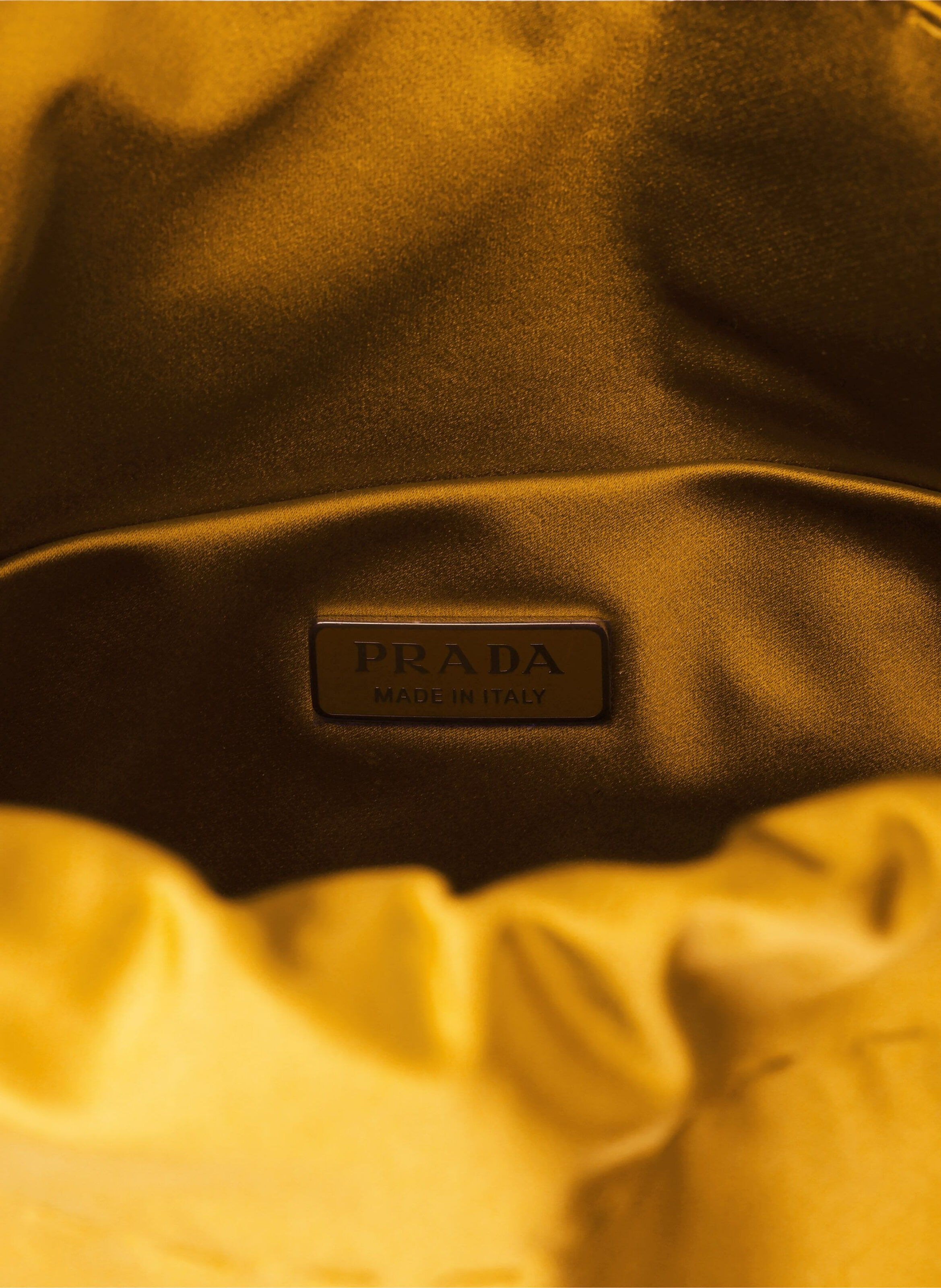 Pochette prada wish en duchesse de soie PRADA Jaune