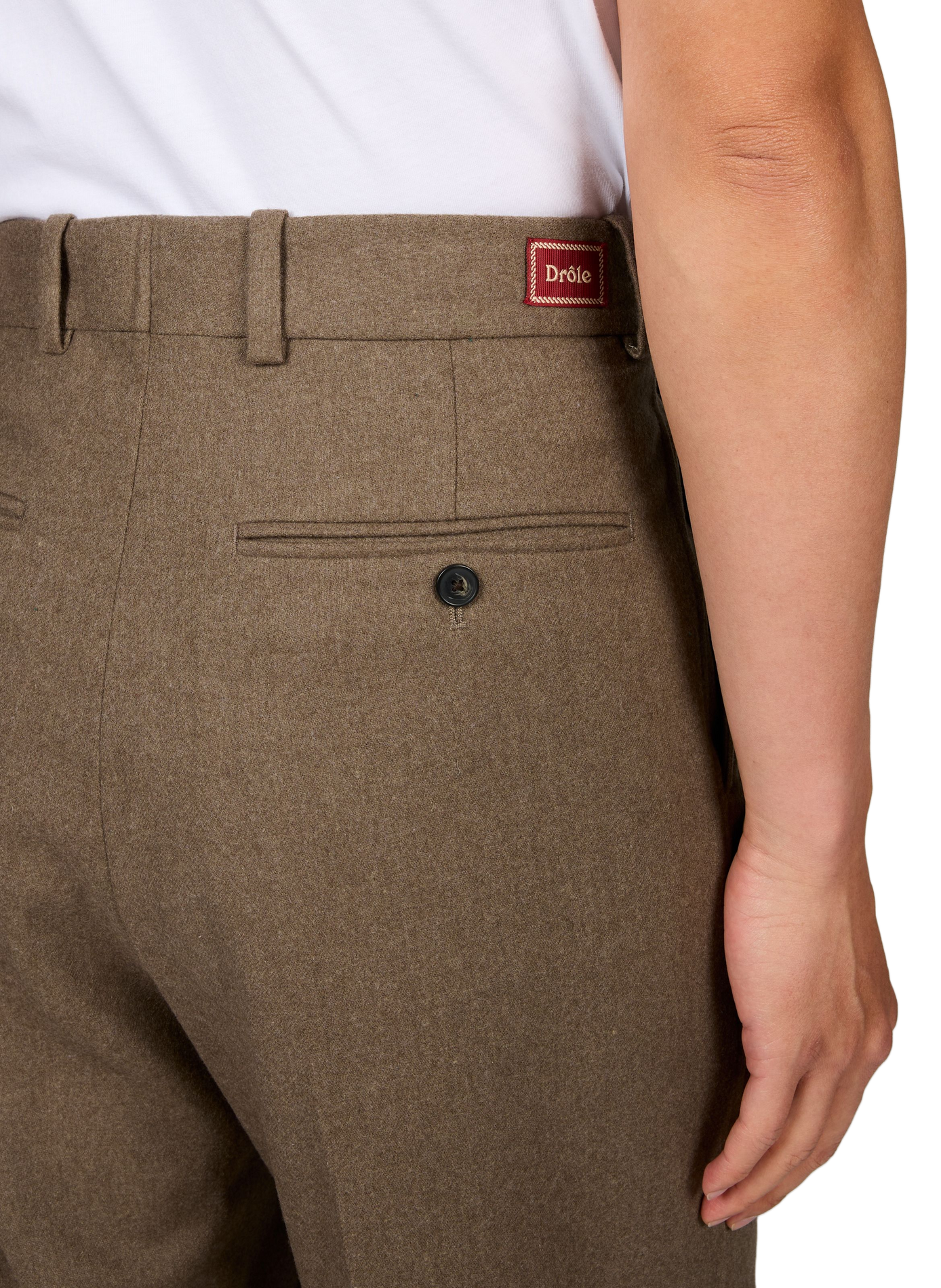 Pantalon droit à revers  DROLE DE MONSIEUR Marron